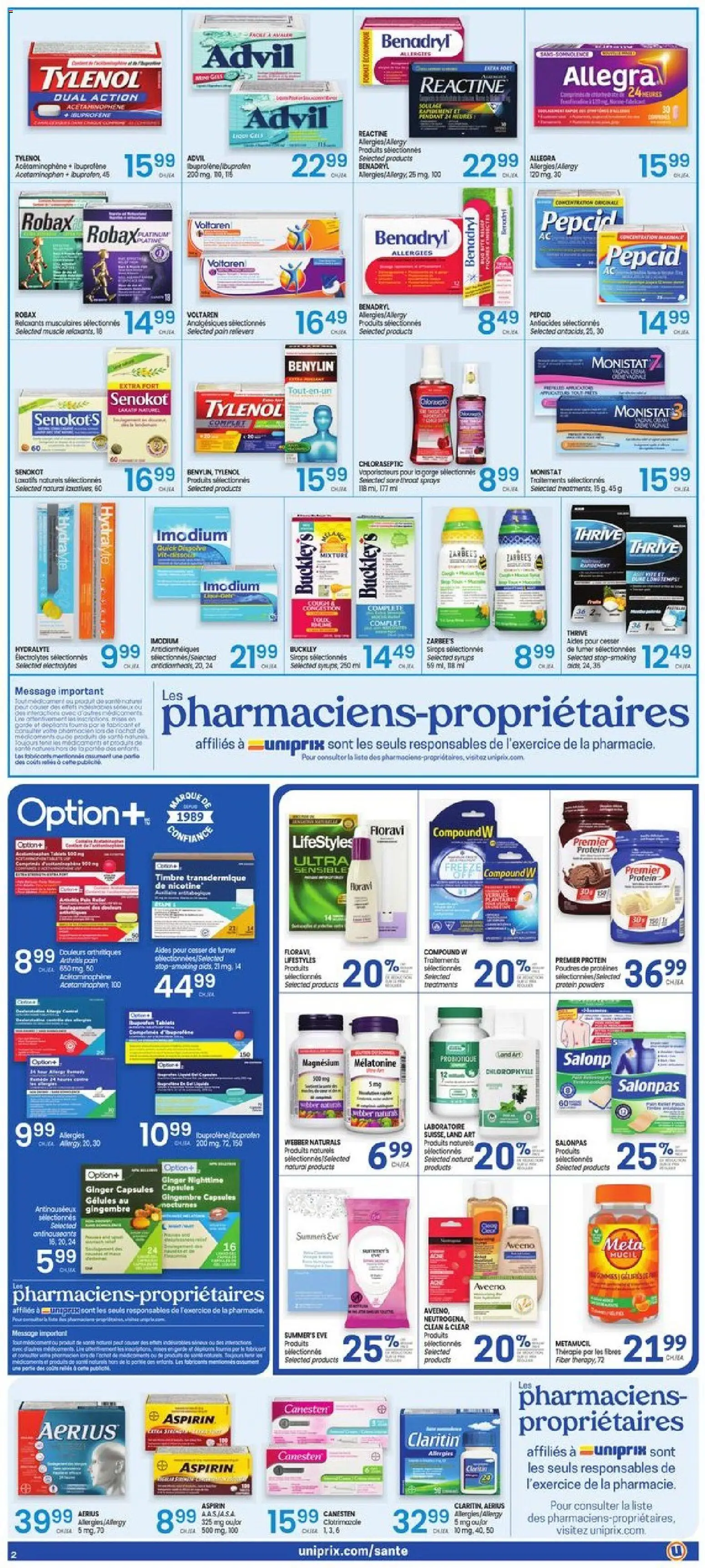 Uniprix flyer valid from Sep 10, 2026 | Page: 3 | Products: Ginger, Couch, Capsules, Protein
