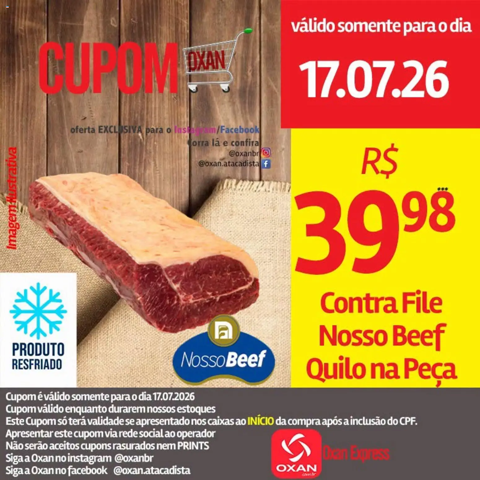 Oxan Atacadista Folheto - válido de 17/07/2026 | Página: 17 | Produtos: Contra filé