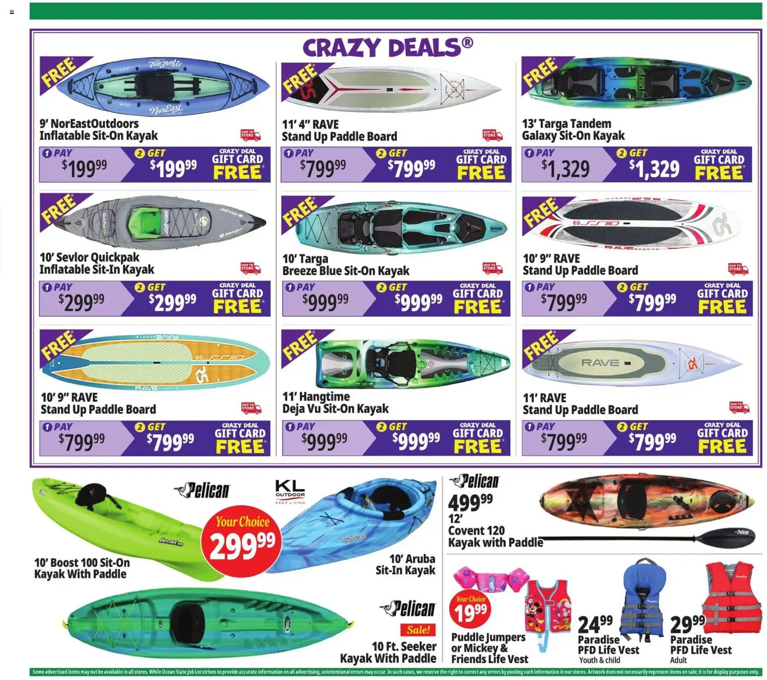 Ocean State Job Lot Weekly Ad - MA - valid from 08/13/2026 | Page: 16 | Products: Kayak, Vest