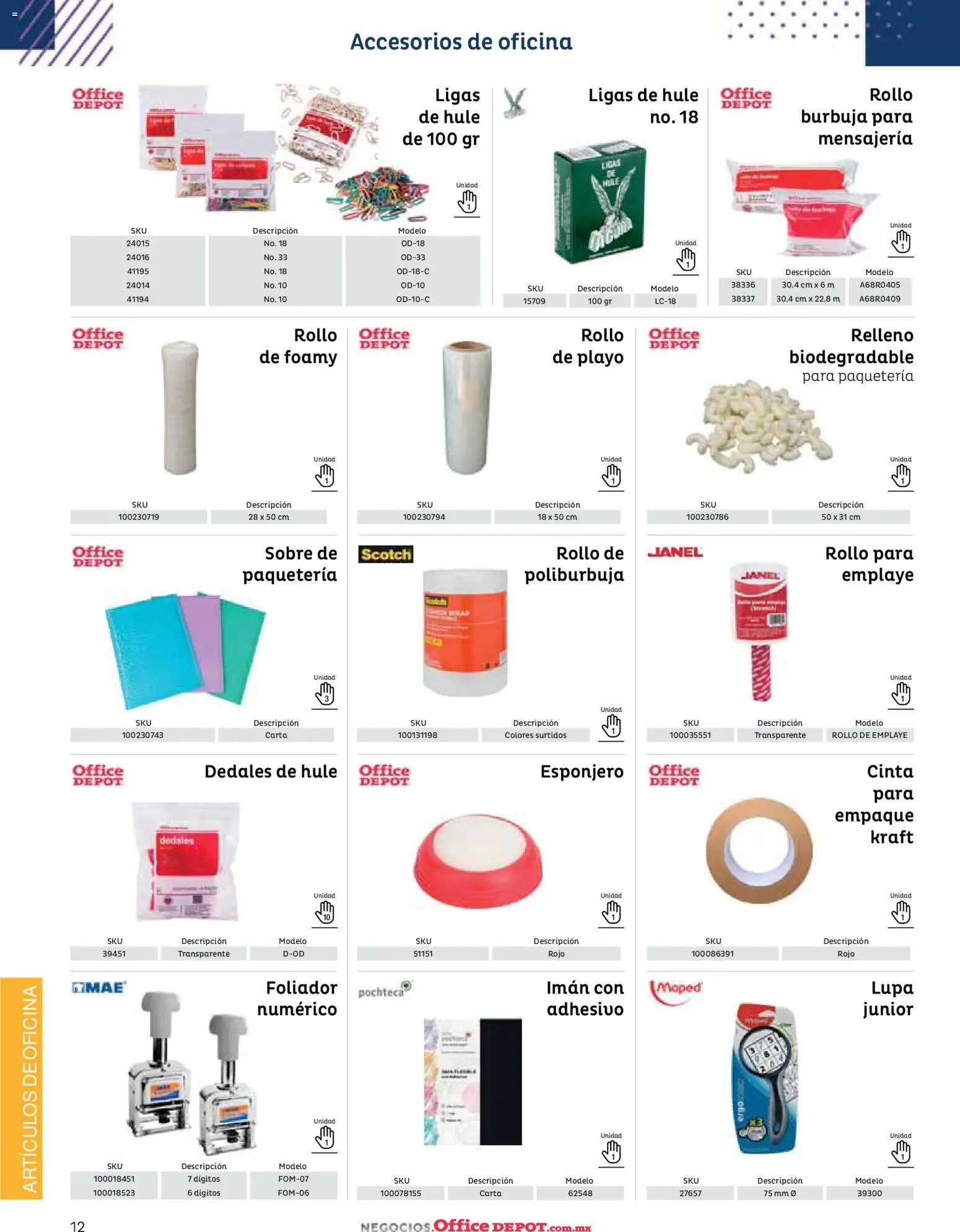 Nuevas ofertas de Office Depot válidas en toda la República Mexicana desde el 12/01/2026. ¡Encuentra las mejores ofertas en Office Depot catálogo 2026! | Página: 14 | Productos: Imán, Lupa, Sobre, Accesorios de oficina
