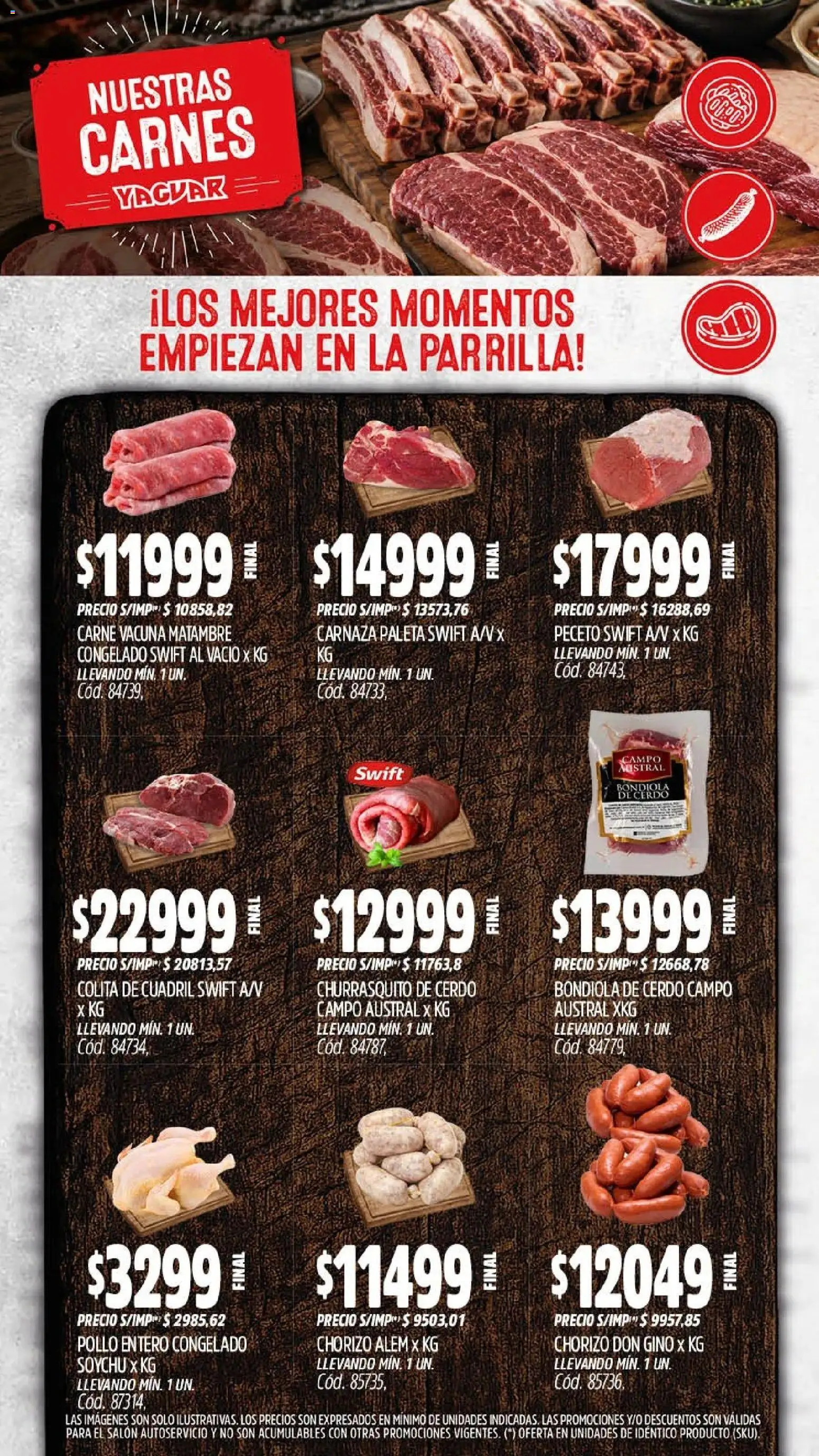 Yaguar - Oferta Semanal Córdoba │ válido desde el 17/07/2026 | Página: 6 | Productos: Pollo entero, Bondiola de cerdo, Pollo, Cerdo