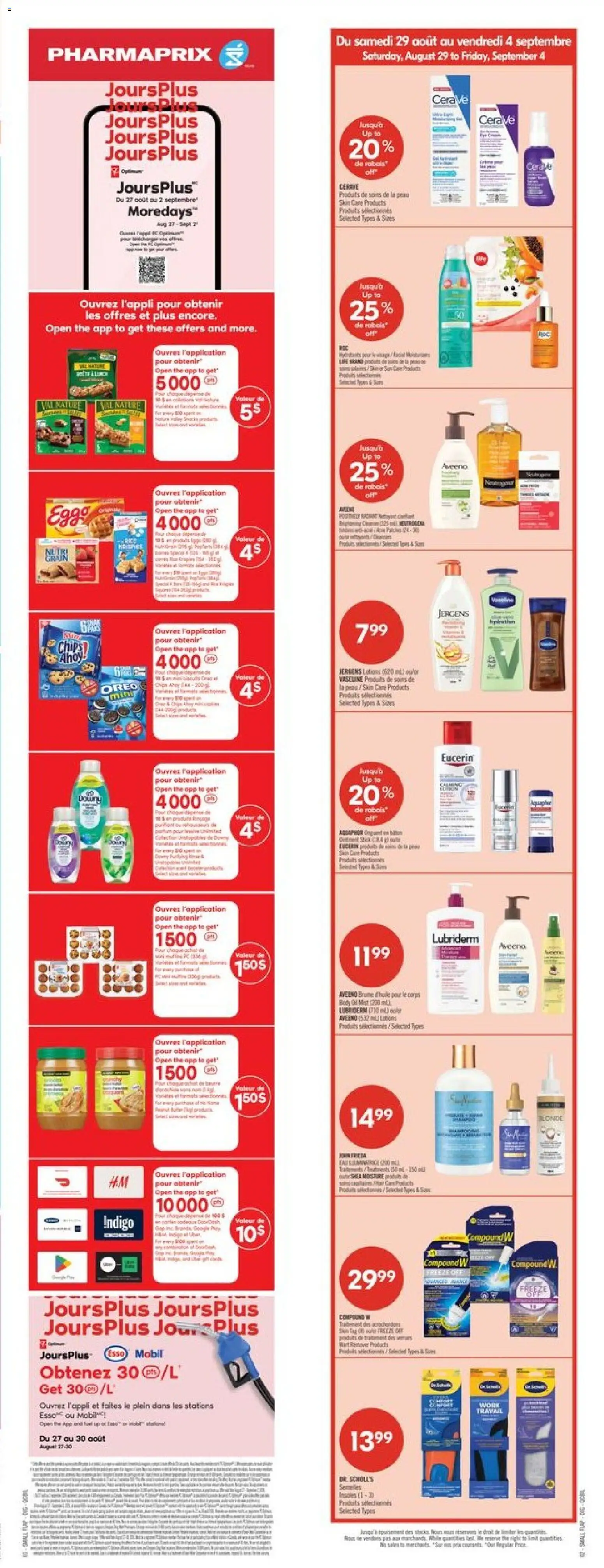Pharmaprix flyer valid from Aug 29, 2026 | Page: 4 | Products: Oreo, Chips