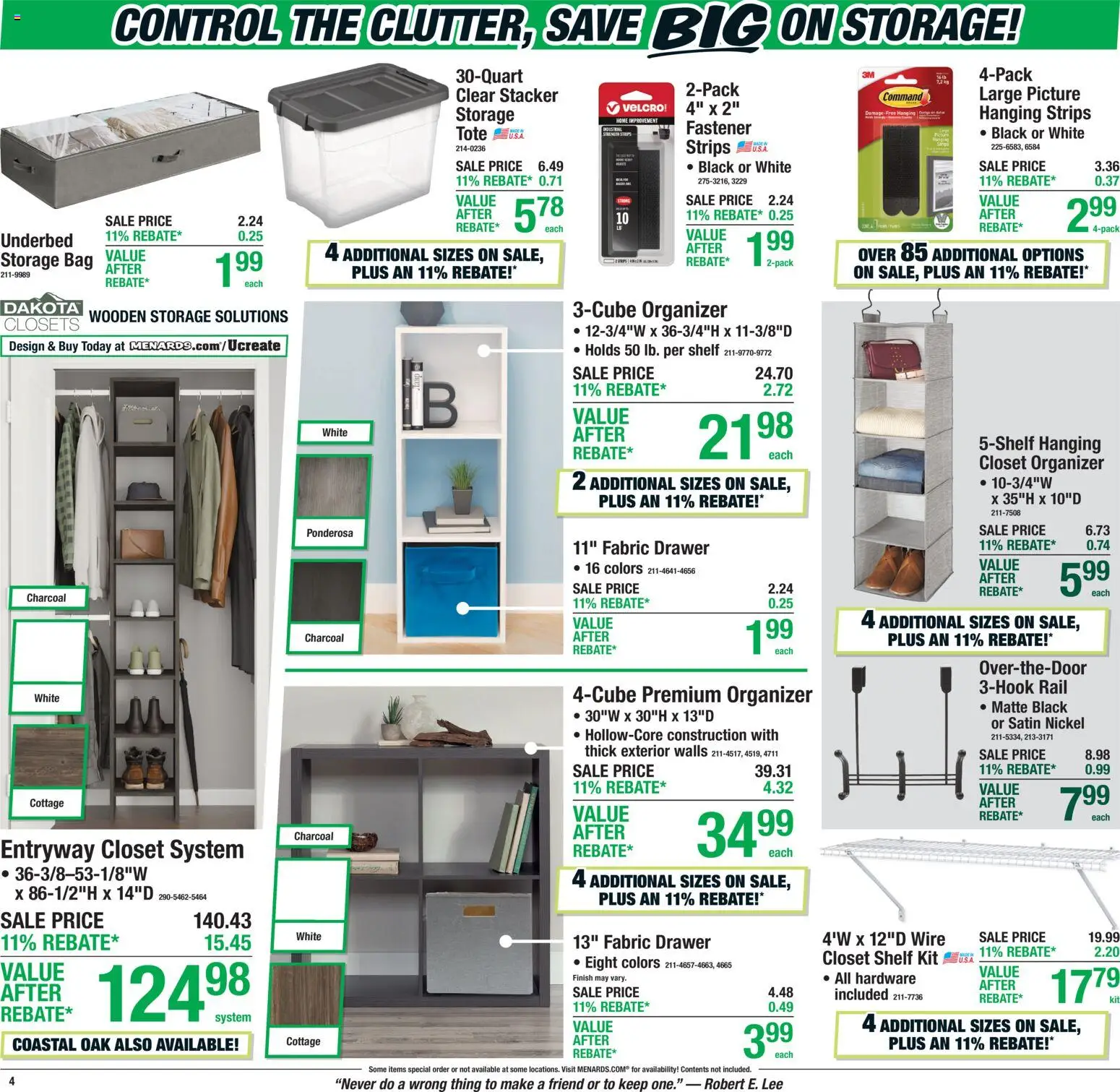 Menards Weekly Ad - valid from 07/23/2026 | Page: 6 | Products: Fastener, Shelf, Wire, Bag