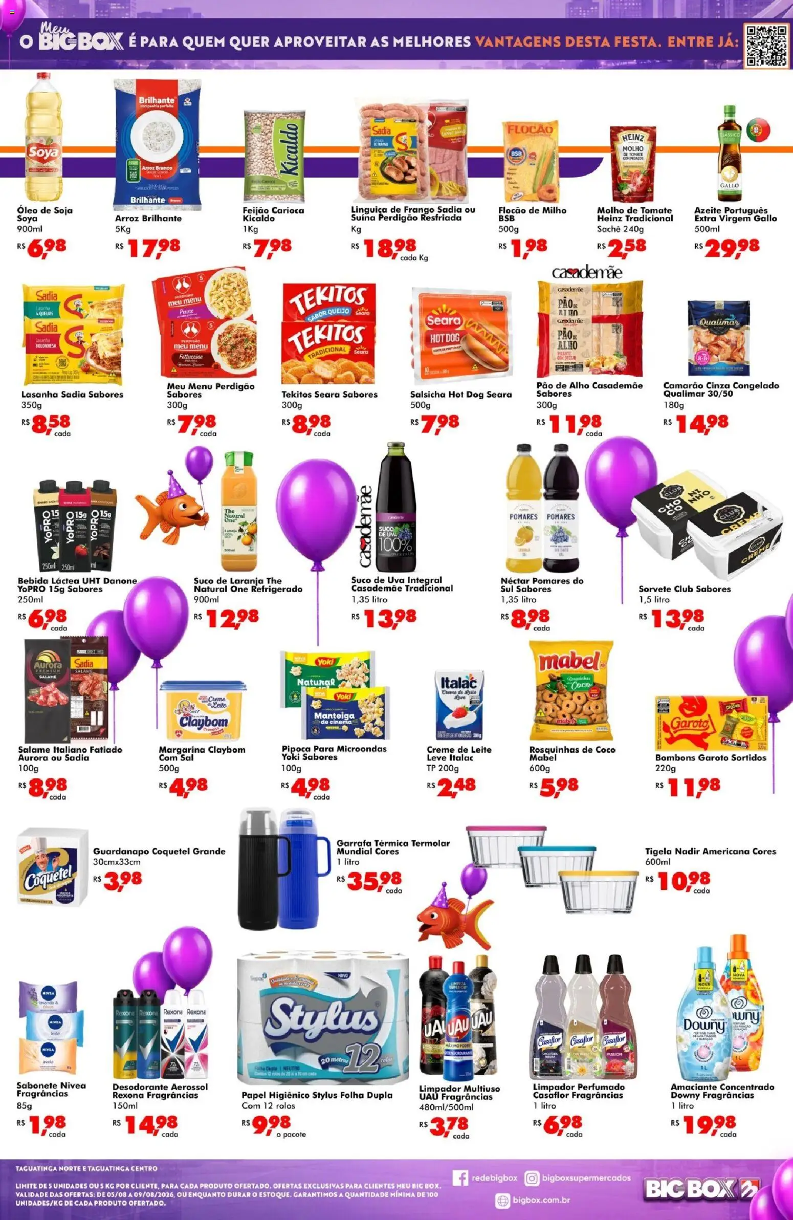 Big Box Folheto - válido de 05/08/2026 | Página: 2 | Produtos: Suco, Microondas, Sorvete, Amaciante