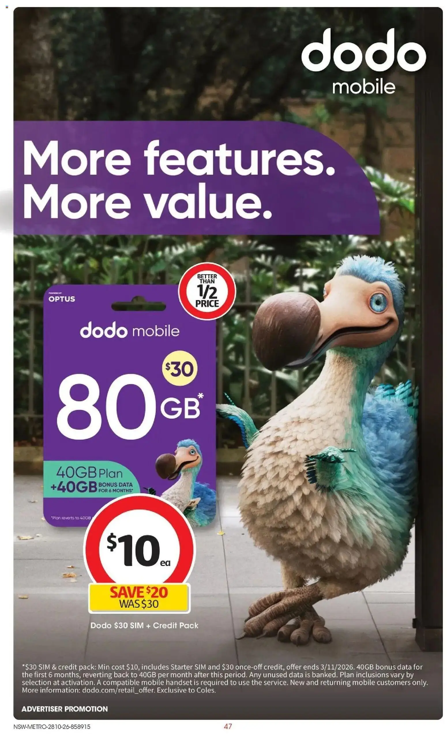 Coles catalogue - valid from 28/10/2026 | Page: 47
