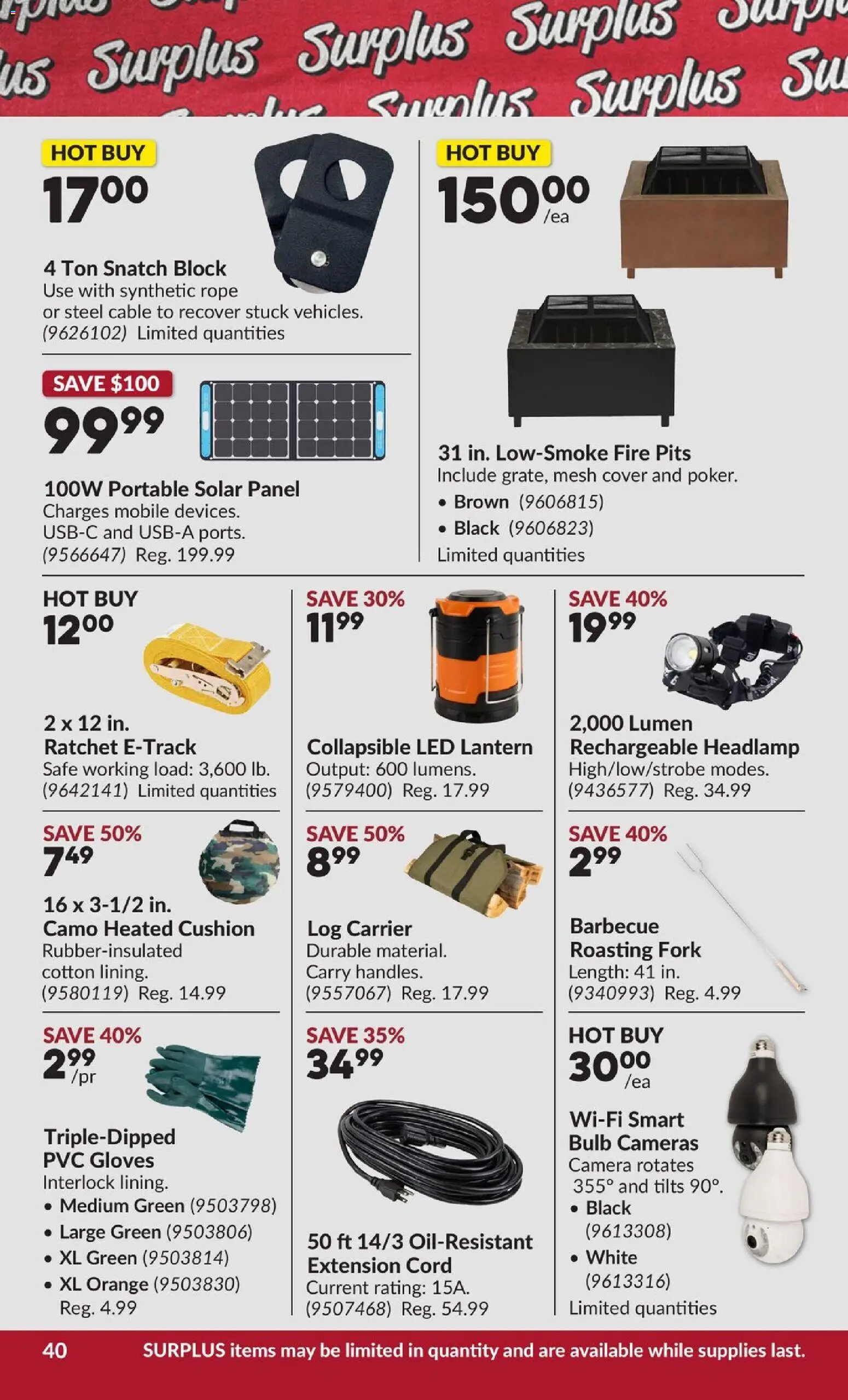 Princess Auto flyer valid from Aug 11, 2026 | Page: 47 | Products: Gloves, Camera, Cable