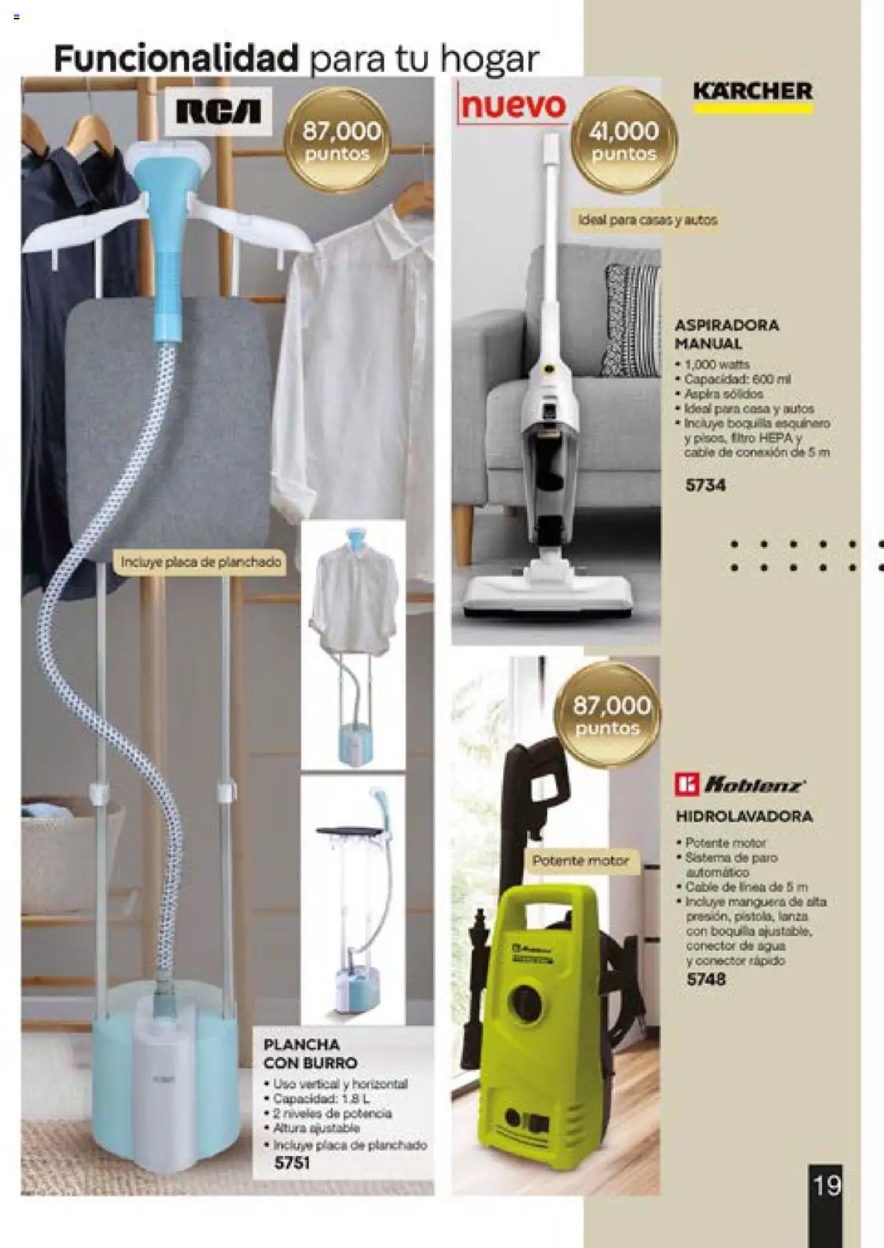 Nuevas ofertas de Fuller válidas en toda la República Mexicana desde el 13.06.2025. ¡Encuentra las mejores ofertas en Fuller catálogo Puntos! | Página: 19 | Productos: Manguera, Cable, Hidrolavadora, Plancha