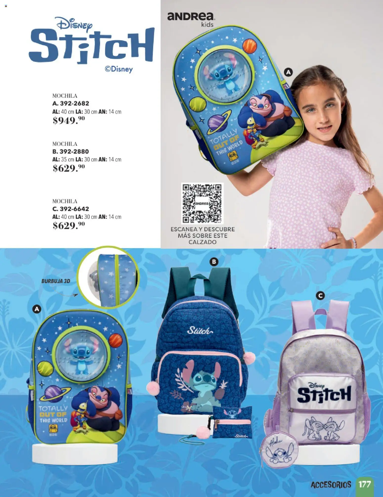 Nuevas ofertas de Andrea válidas en toda la República Mexicana desde el 24.05.2026. ¡Encuentra las mejores ofertas en Andrea catálogo Infantil! | Página: 133 | Productos: Mochila, Sobre