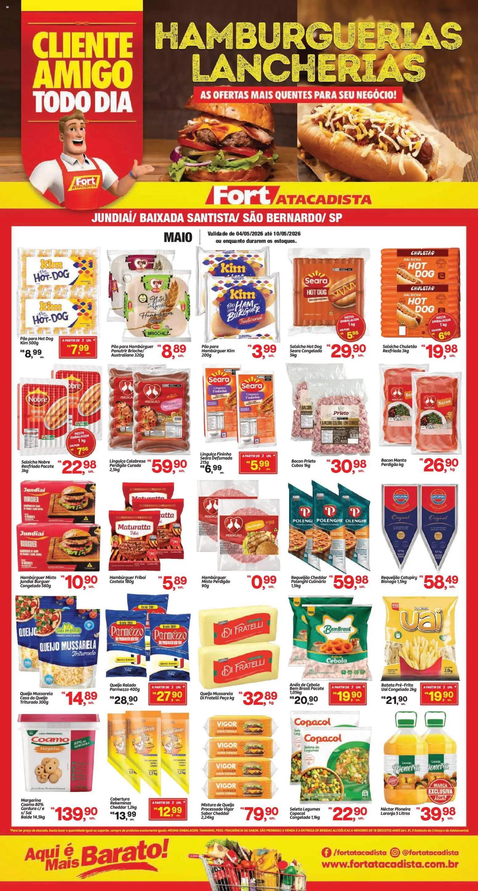 Fort Atacadista Folheto - válido de 04.05.2026 | Página: 1 | Produtos: Fragrância, Salsicha, Queijo ralado, Batata