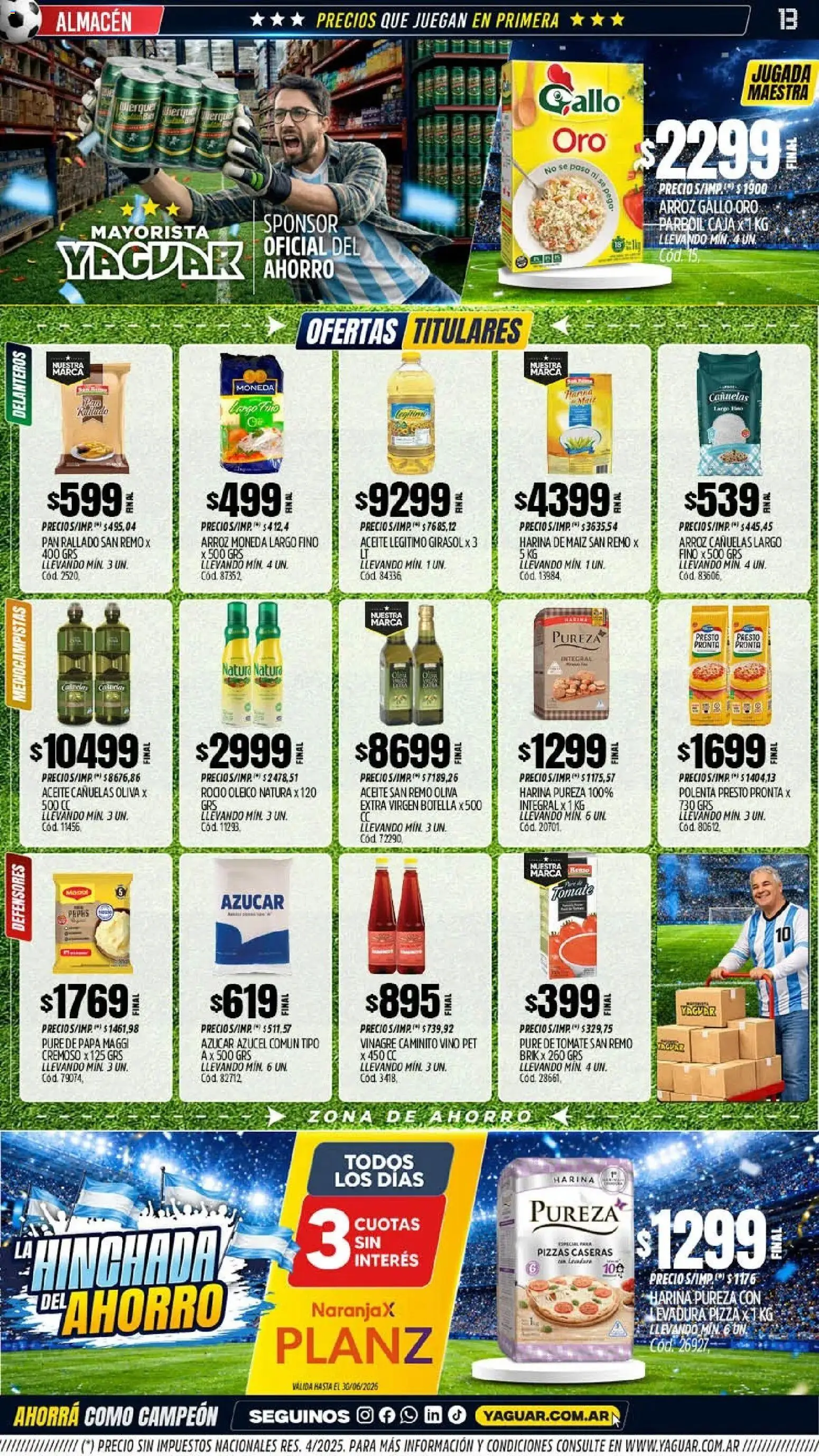 Yaguar - Oferta Semanal Mendoza │ válido desde el 01.06.2026 | Página: 12 | Productos: Caja, Vinagre, Oliva, Tomate