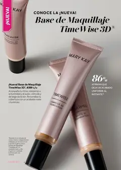 Vista previa de ¡Nueva! Base de Maquillaje TimeWise 3D, Acompaña tu ritmo: resistente a la humedad y al sudor, cómoda y de larga duración. Personaliza tu cobertura con un acabado mate o luminoso., nuevo folleto de la tienda, válido en México a partir del 01.05.2026 | Página: 4