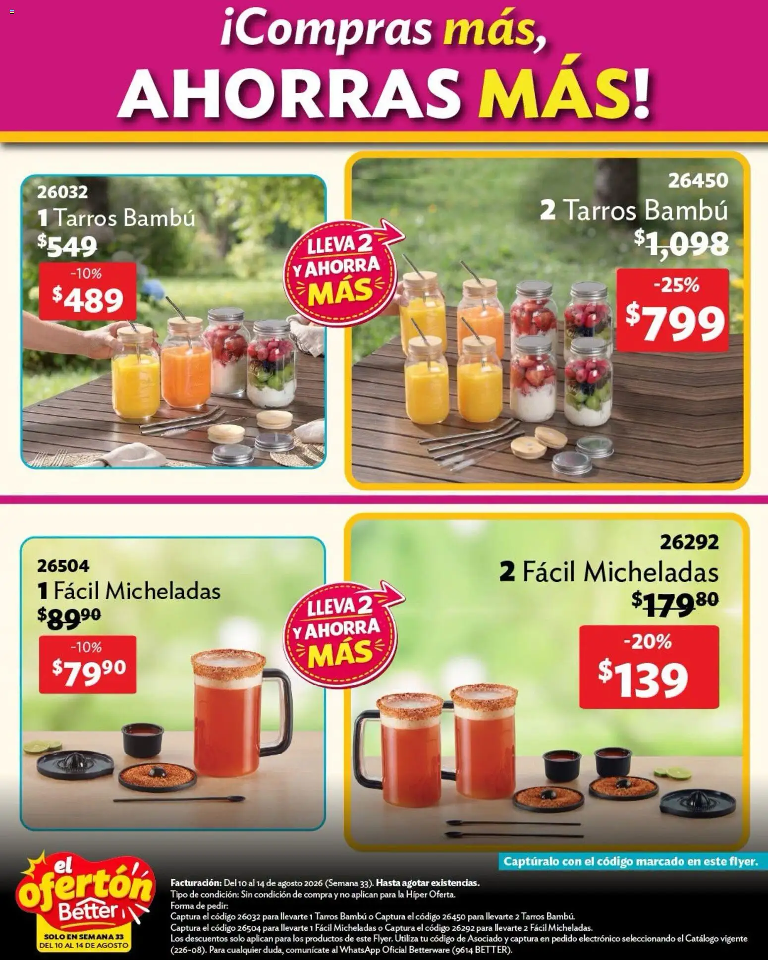 Nuevas ofertas de Betterware válidas en toda la República Mexicana desde el 10/08/2026. ¡Encuentra las mejores ofertas en Betterware catálogo El Ofertón! | Página: 7