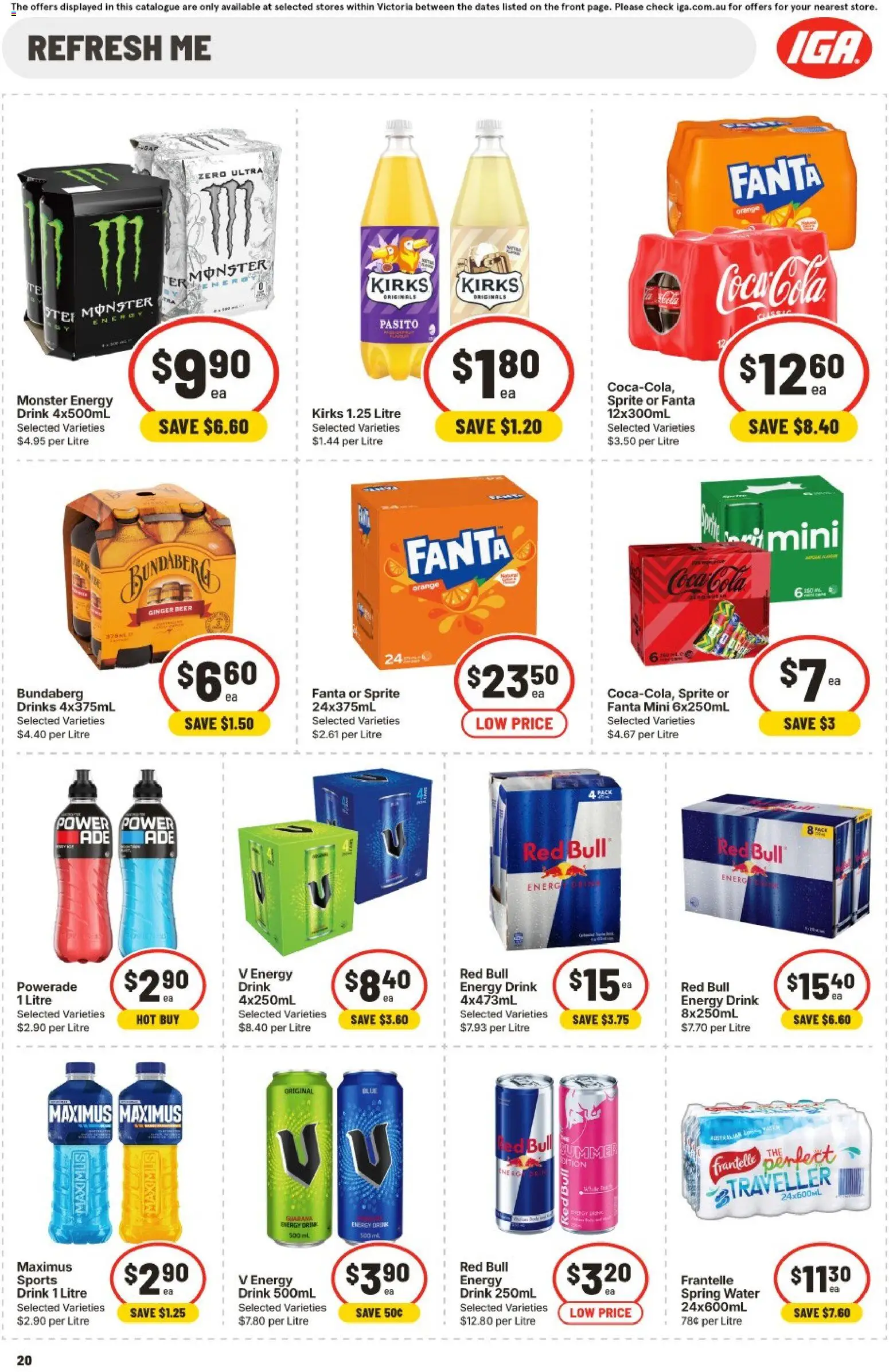 IGA catalogue - valid from 08/07/2026 | Page: 17 | Products: Energy drink, Ginger, Beer, Water