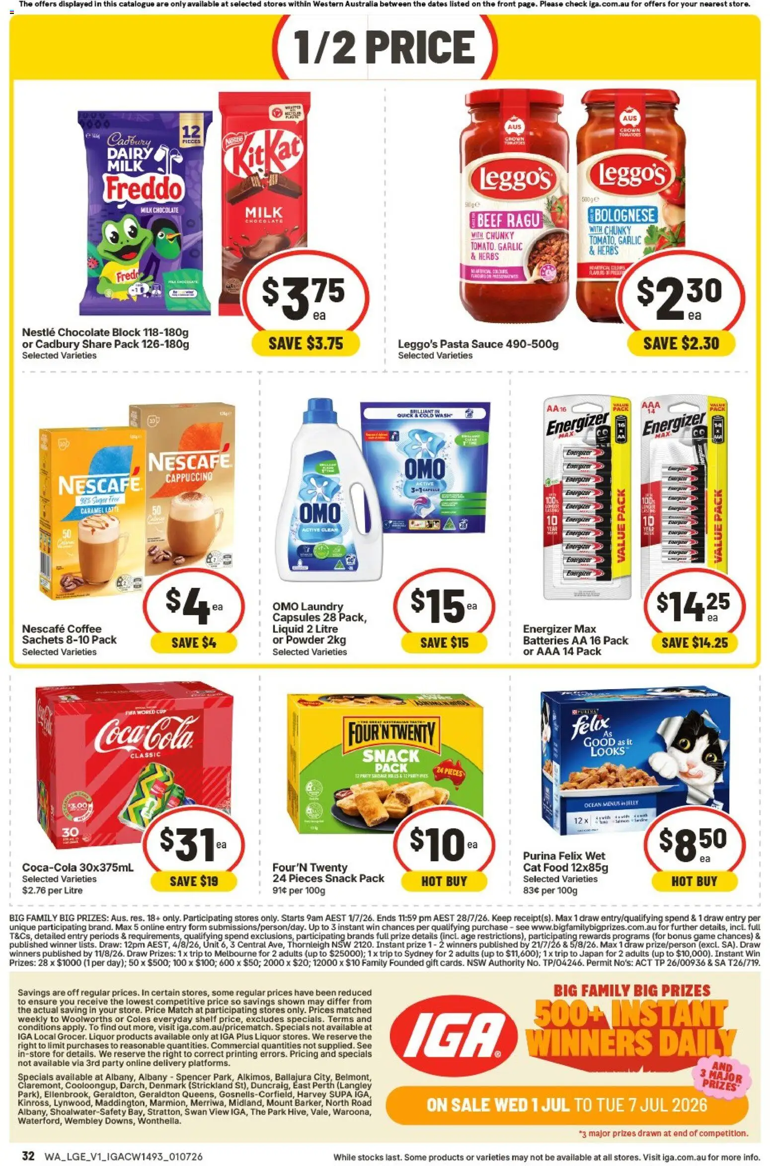 IGA catalogue - valid from 01/07/2026 | Page: 32 | Products: Coffee, Beef, Pasta, Garlic