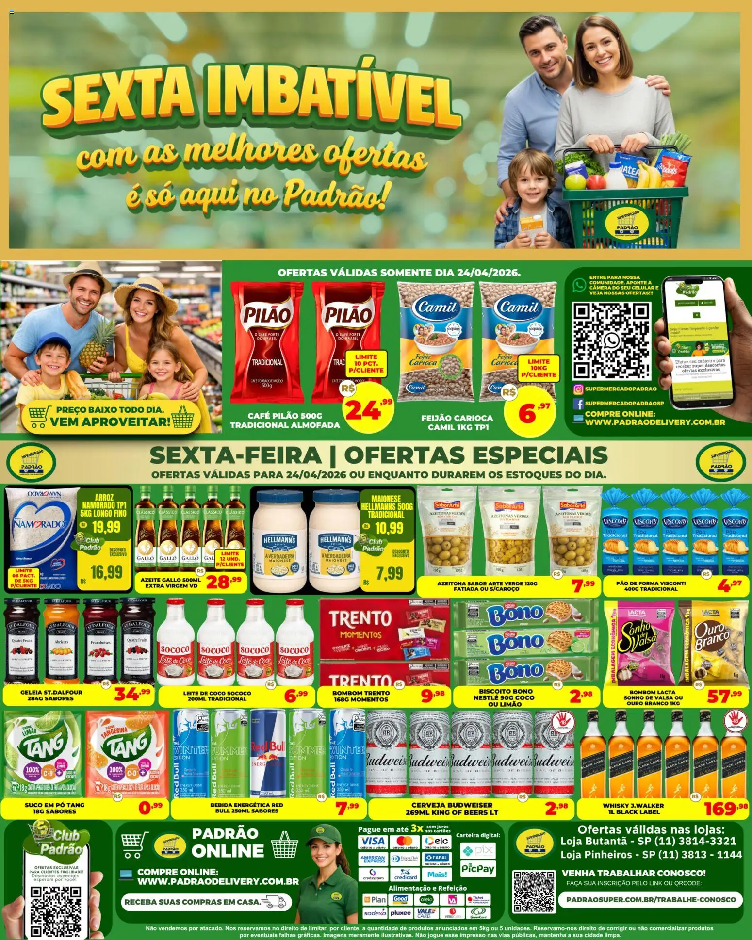 Supermercado Padrão Folheto - válido de 24.04.2026 | Página: 1 | Produtos: Coco, Suco, Maionese, Azeite