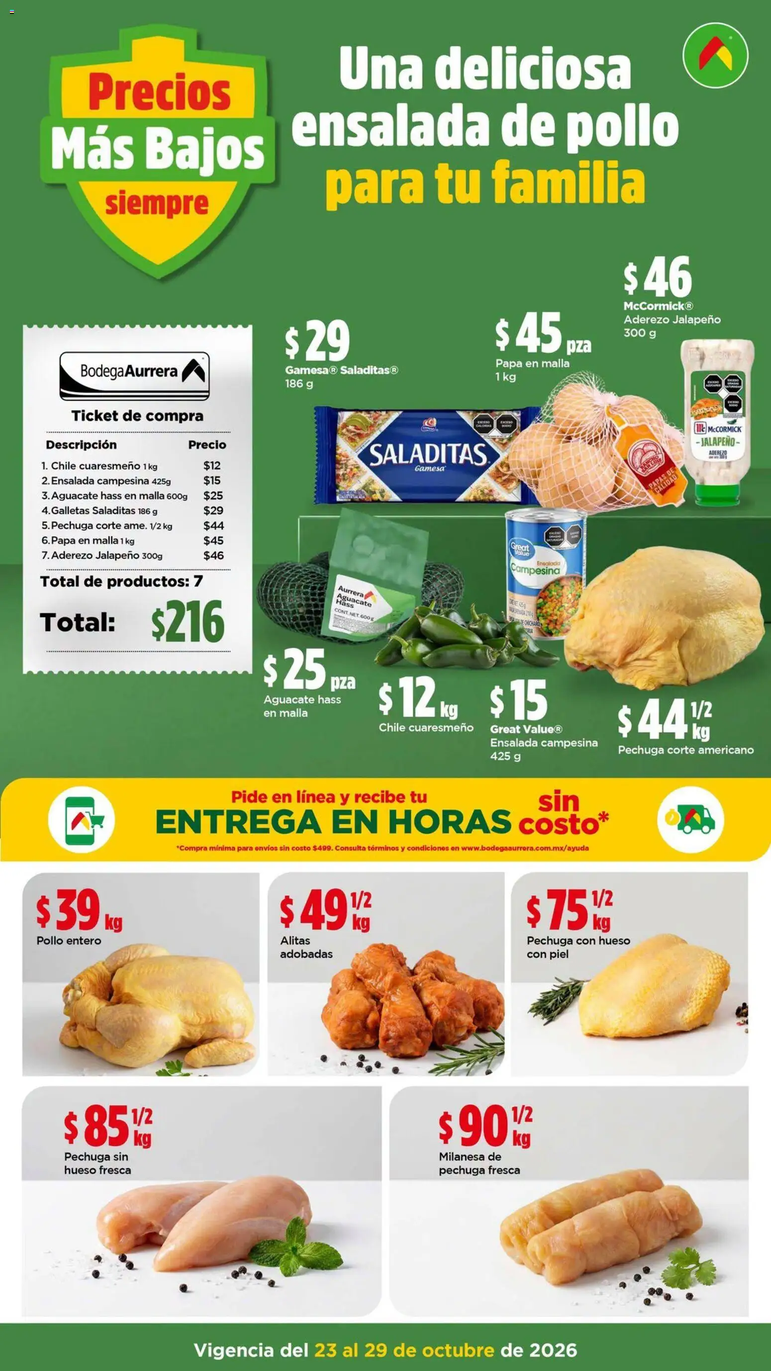 Folleto Bodega Aurrera - Página 1 - Ofertas válidas hasta el 29 de octubre de 2026