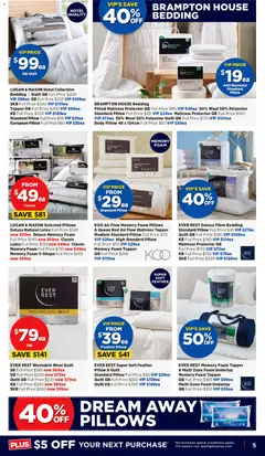 Preview of Spotlight catalogue - valid from 24/06/2026 | Page: 5 | Products: Bed, Mattress, Pillow