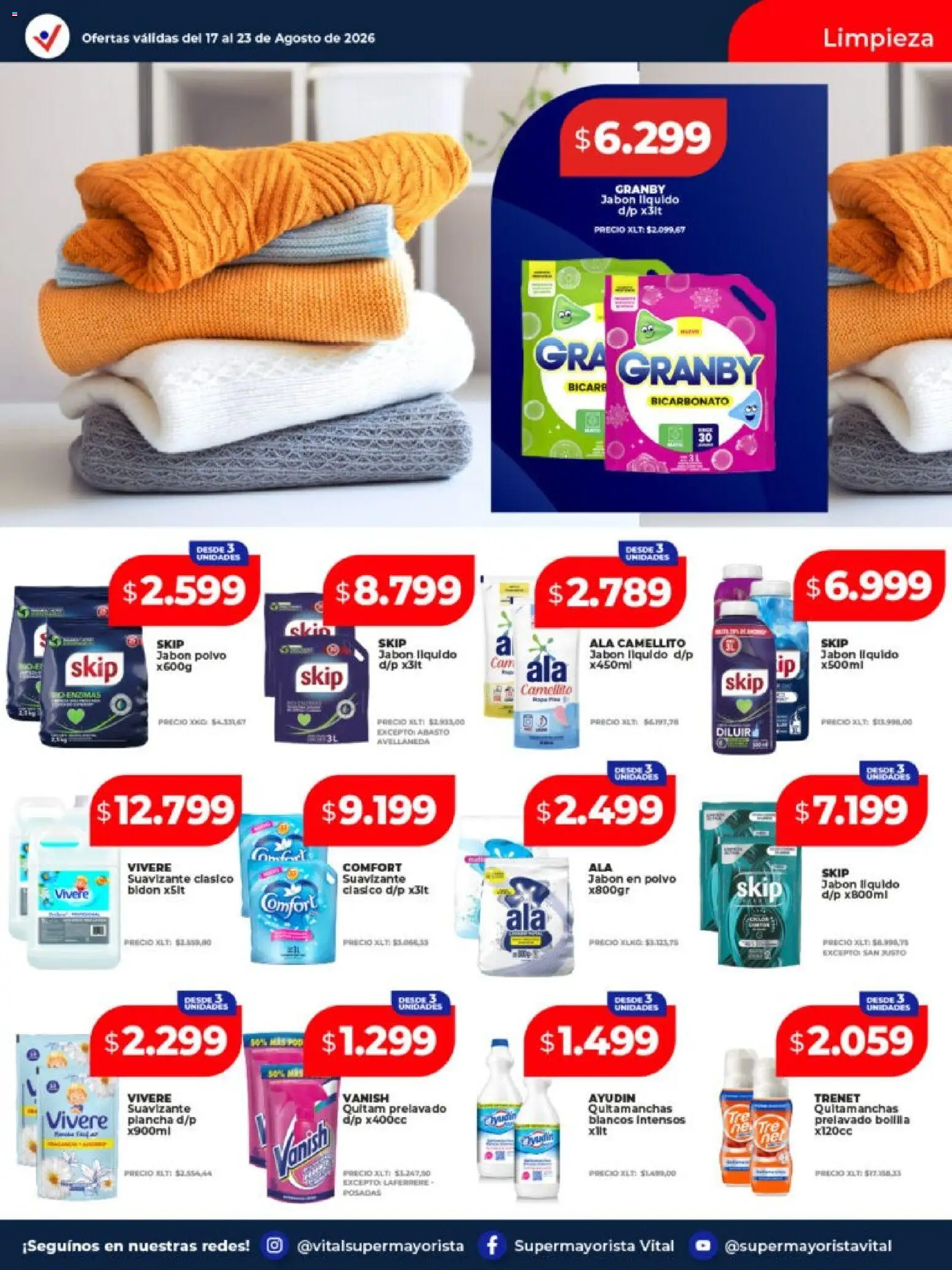 Vital - Ofertas │ válido desde el 17/08/2026 | Página: 12 | Productos: Jabón en polvo, Quitamanchas, Plancha, Suavizante