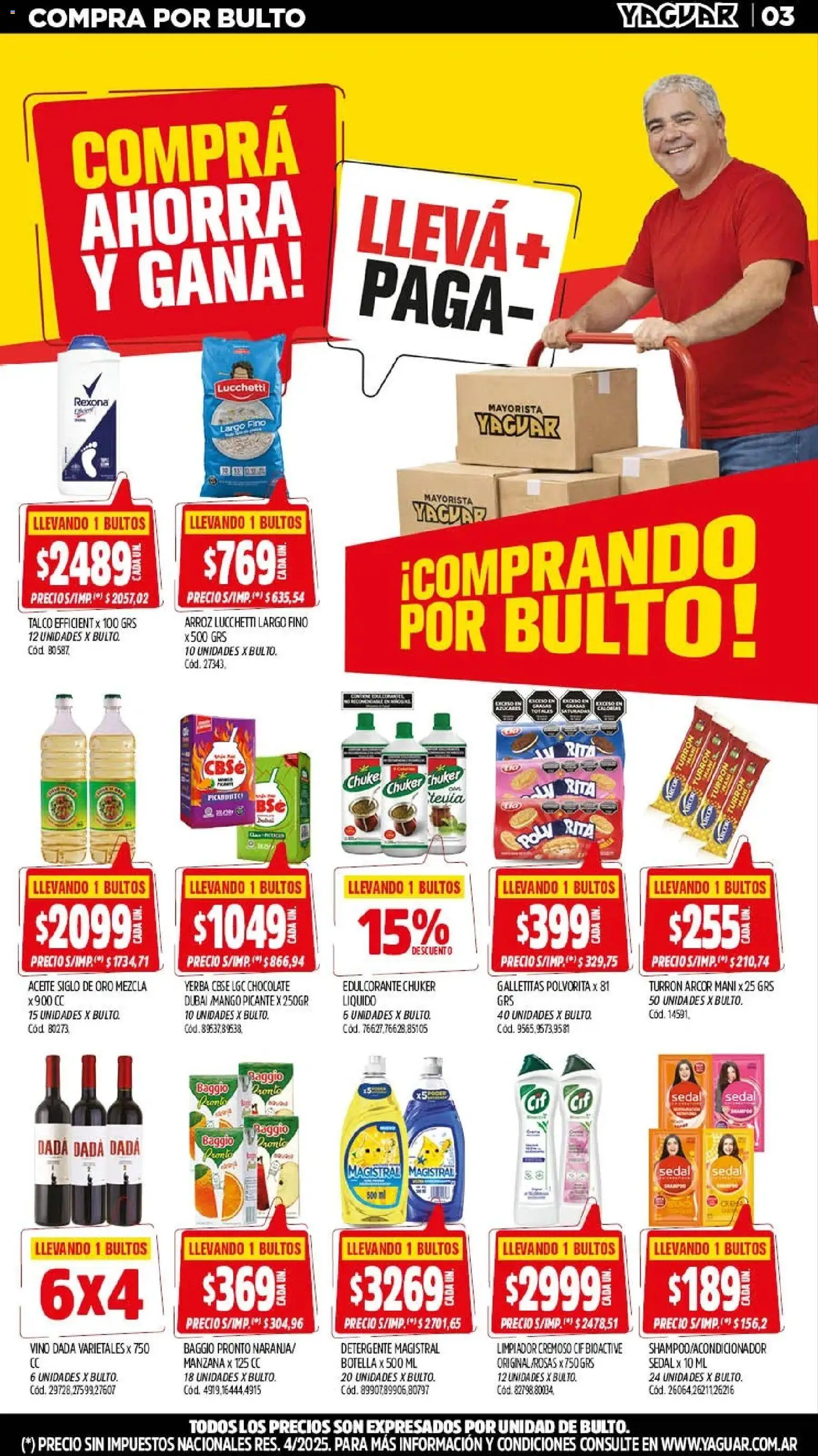 Yaguar - Oferta Semanal Mar del Plata │ válido desde el 10/08/2026 | Página: 3 | Productos: Aceite, Edulcorante, Manzana, Chocolate