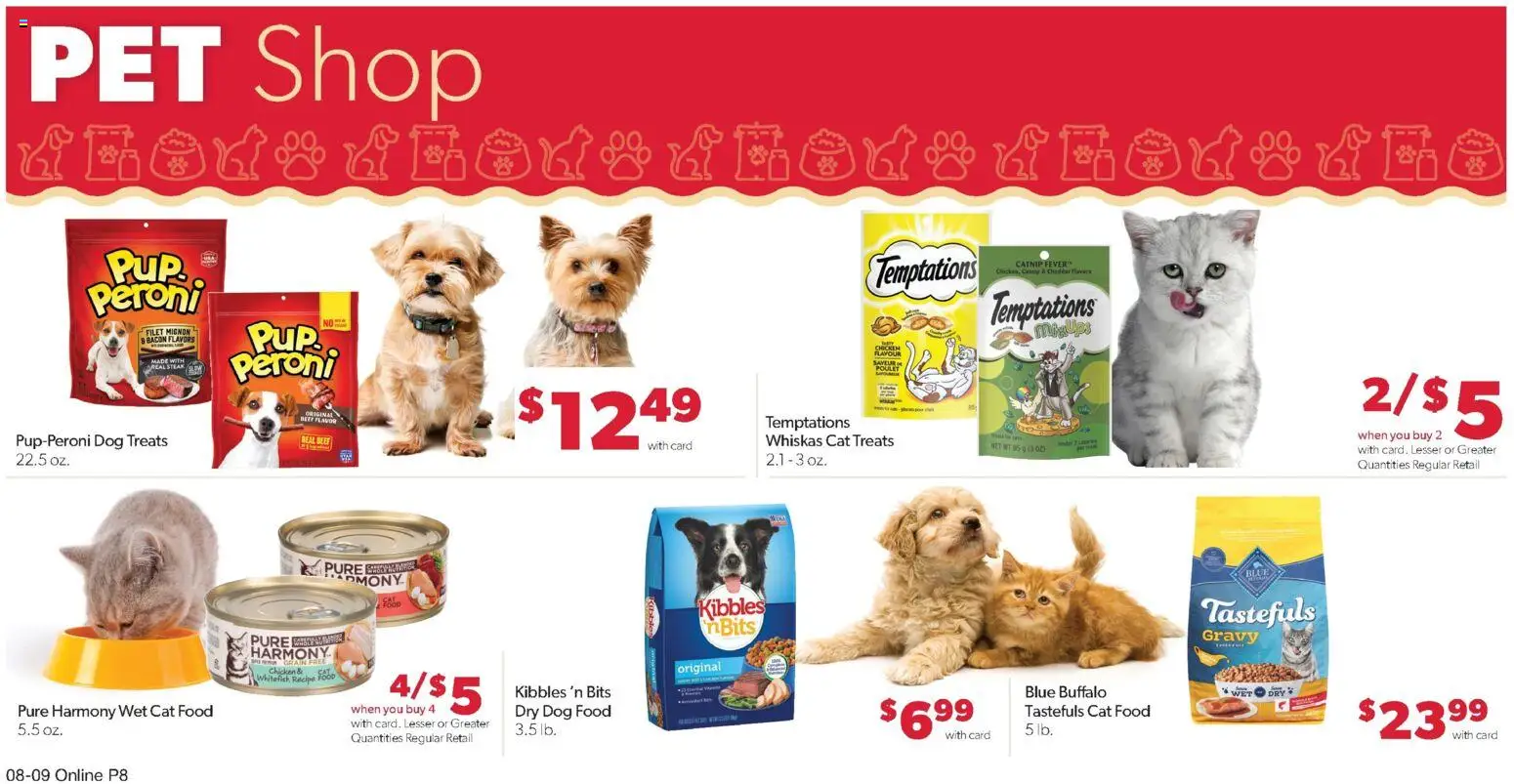 Family Fare Weekly Ad - NE - valid from 08/09/2026 | Page: 12 | Products: Dog Treats, Dog Food, Bacon, Filet