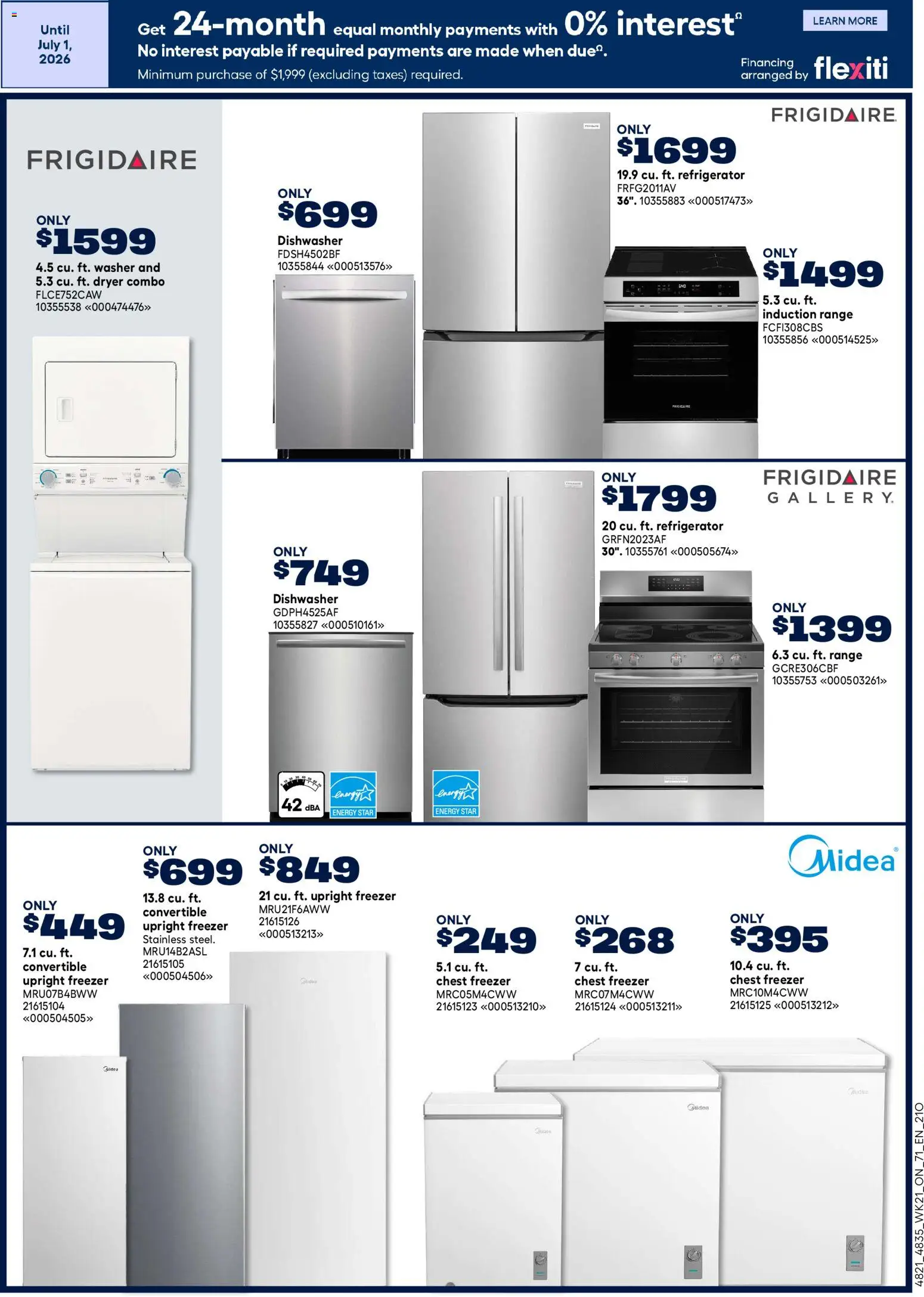 Rona flyer valid from 18.06.2026 | Page: 22 | Products: Refrigerator, Freezer, Dryer, Dishwasher
