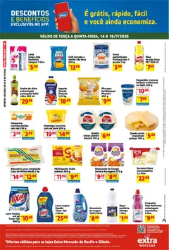 Extra ofertas de Mercado Terça e Quinta - Pré-Visualização do folheto da loja Extra, válido de 14/07/2026 | Página: 2 | Produtos: Queijo, Perfumes, Sal, Soja