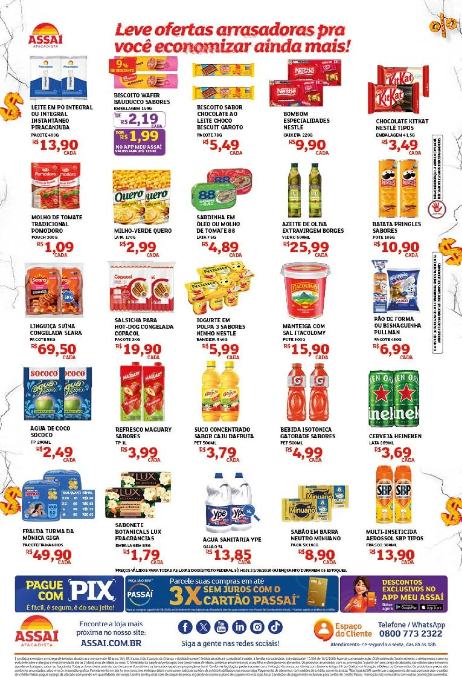Assaí Atacadista Folheto - válido de 31/08/2026 | Página: 2 | Produtos: Especialidades, Pó, Linguiça, Leite em pó