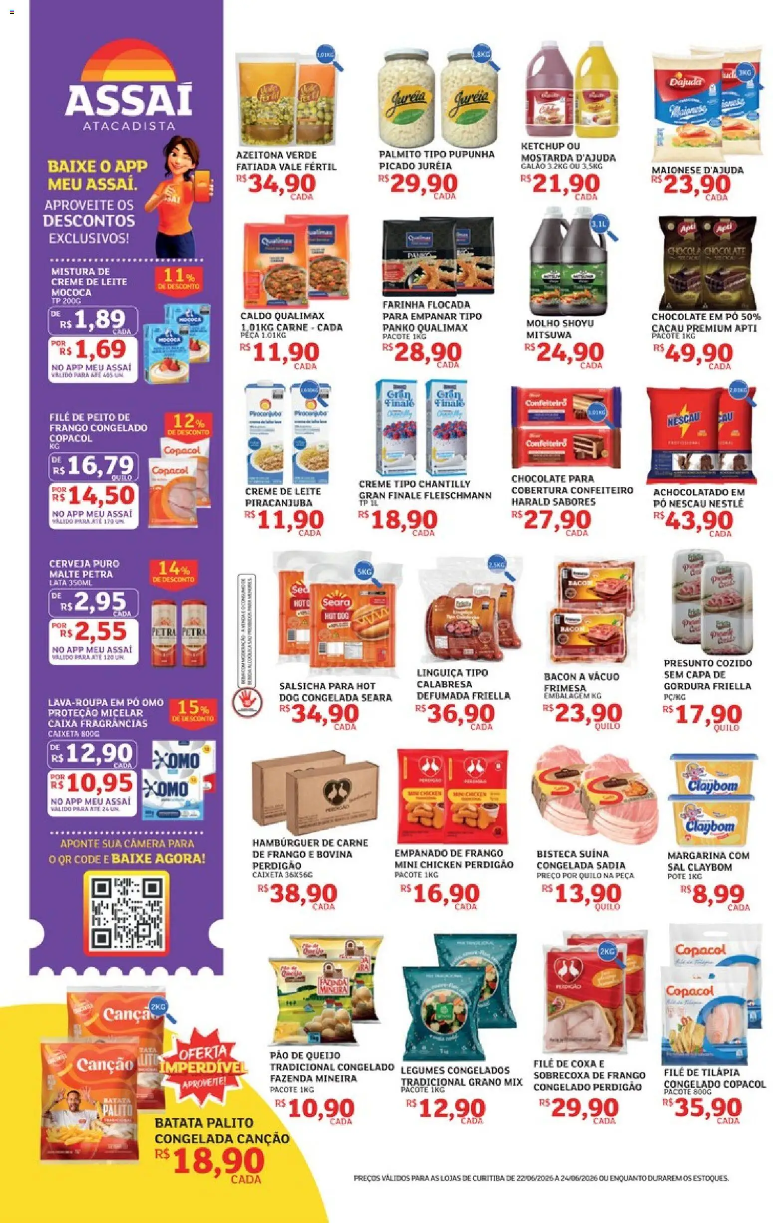 Assaí Atacadista Folheto - válido de 21/06/2026 | Página: 2 | Produtos: Achocolatado, Batata, Filé de tilápia, Câmera