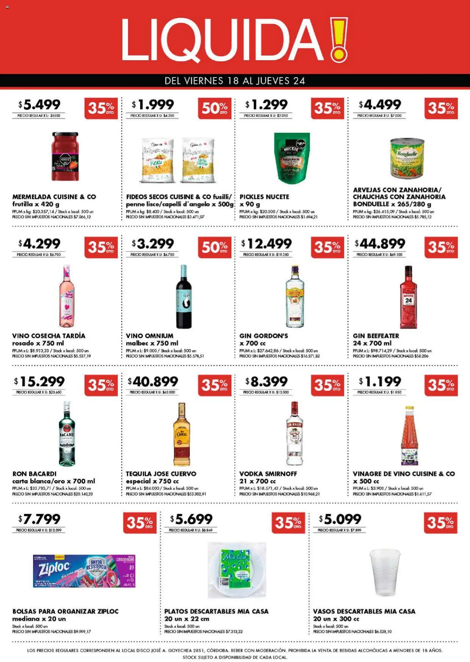 Disco - Ofertas | Córdoba │ válido desde el 18/09/2026 | Página: 10 | Productos: Vodka, Frutilla, Bebidas, Zanahoria