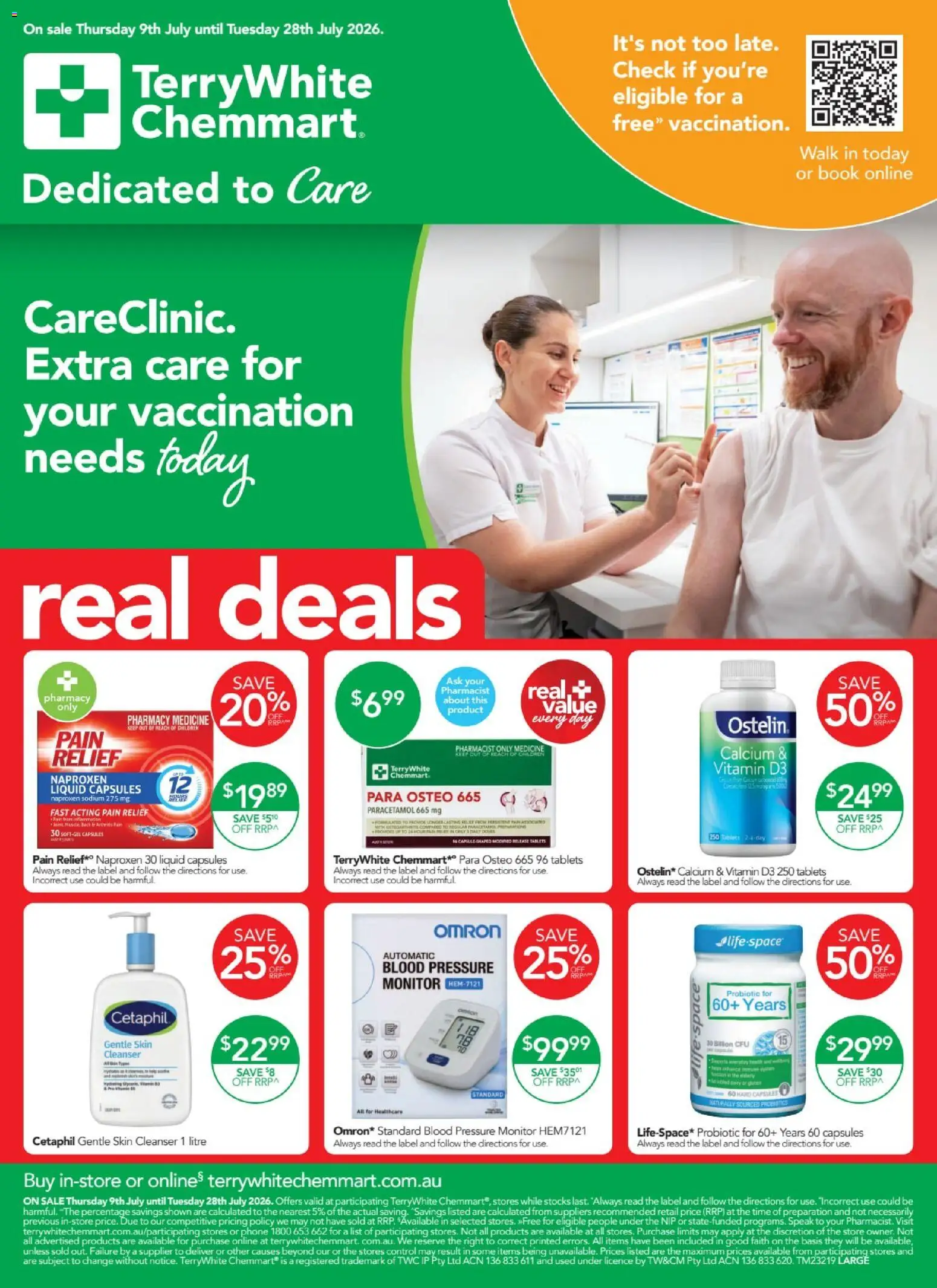 Terry White catalogue - valid from 09/07/2026 | Page: 1 | Products: Probiotics, Capsules, Tablets, Pain relief