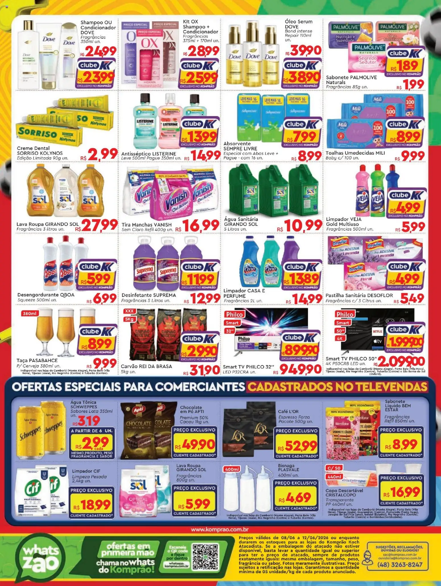 Komprao Atacadista Folheto - válido de 08.06.2026 | Página: 4 | Produtos: Desengordurante, Creme, Sabonete, Vanish