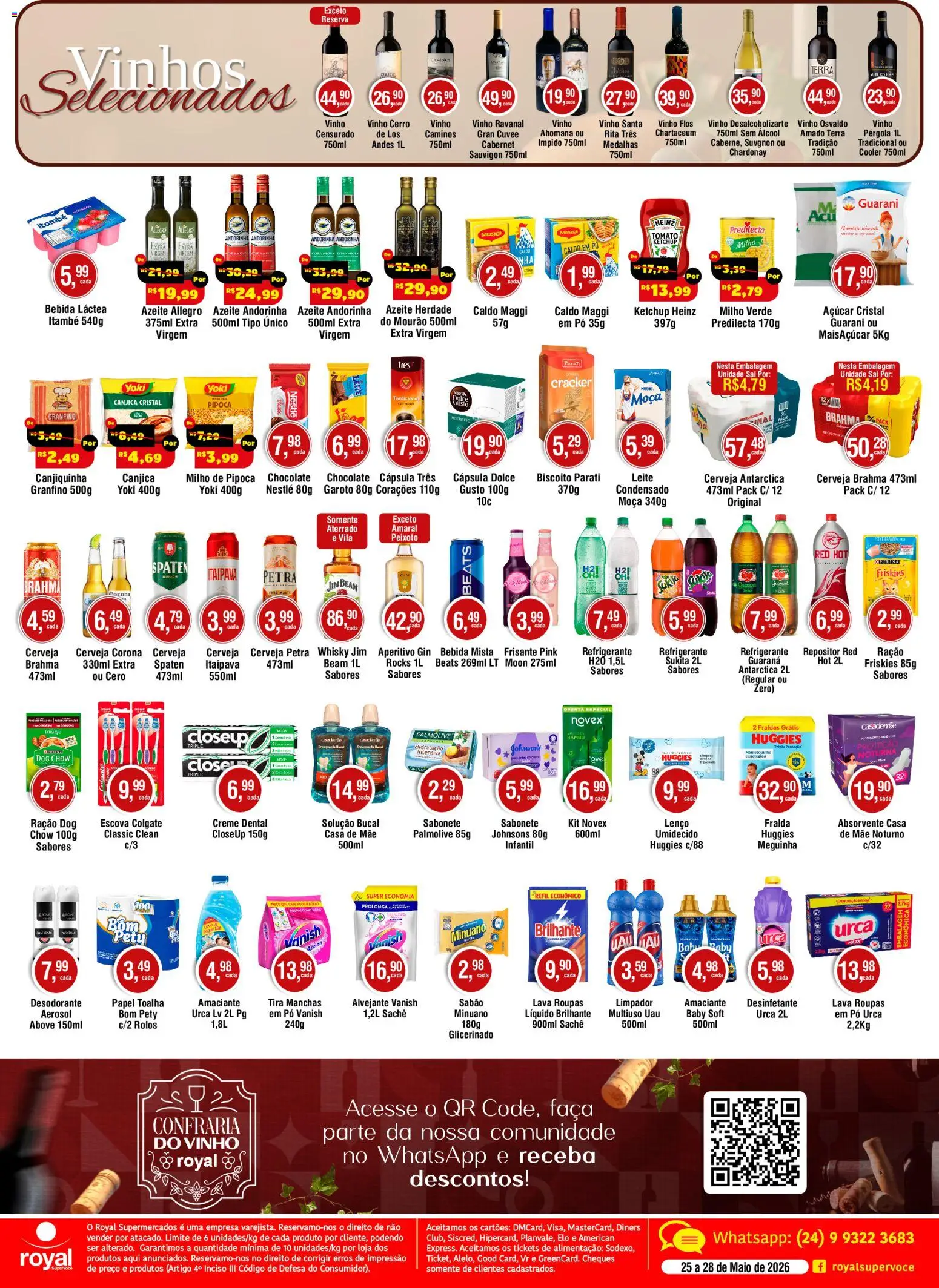 Royal Supermercados Folheto - válido de 25.05.2026 | Página: 2 | Produtos: Biscoito, Tira manchas, Vinho censurado, Vinho