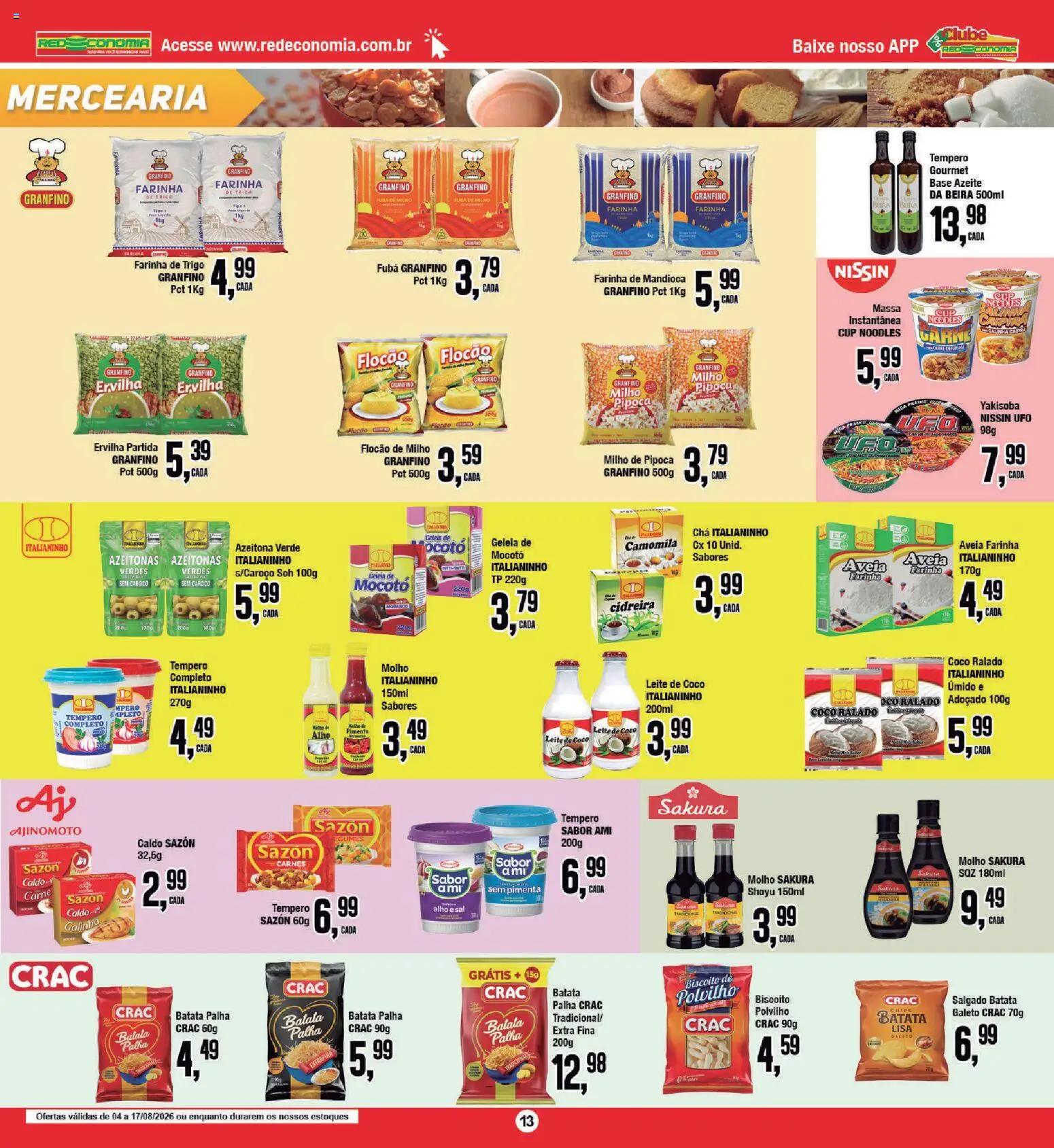 RedEconomia Folheto - válido de 04/08/2026 | Página: 13
