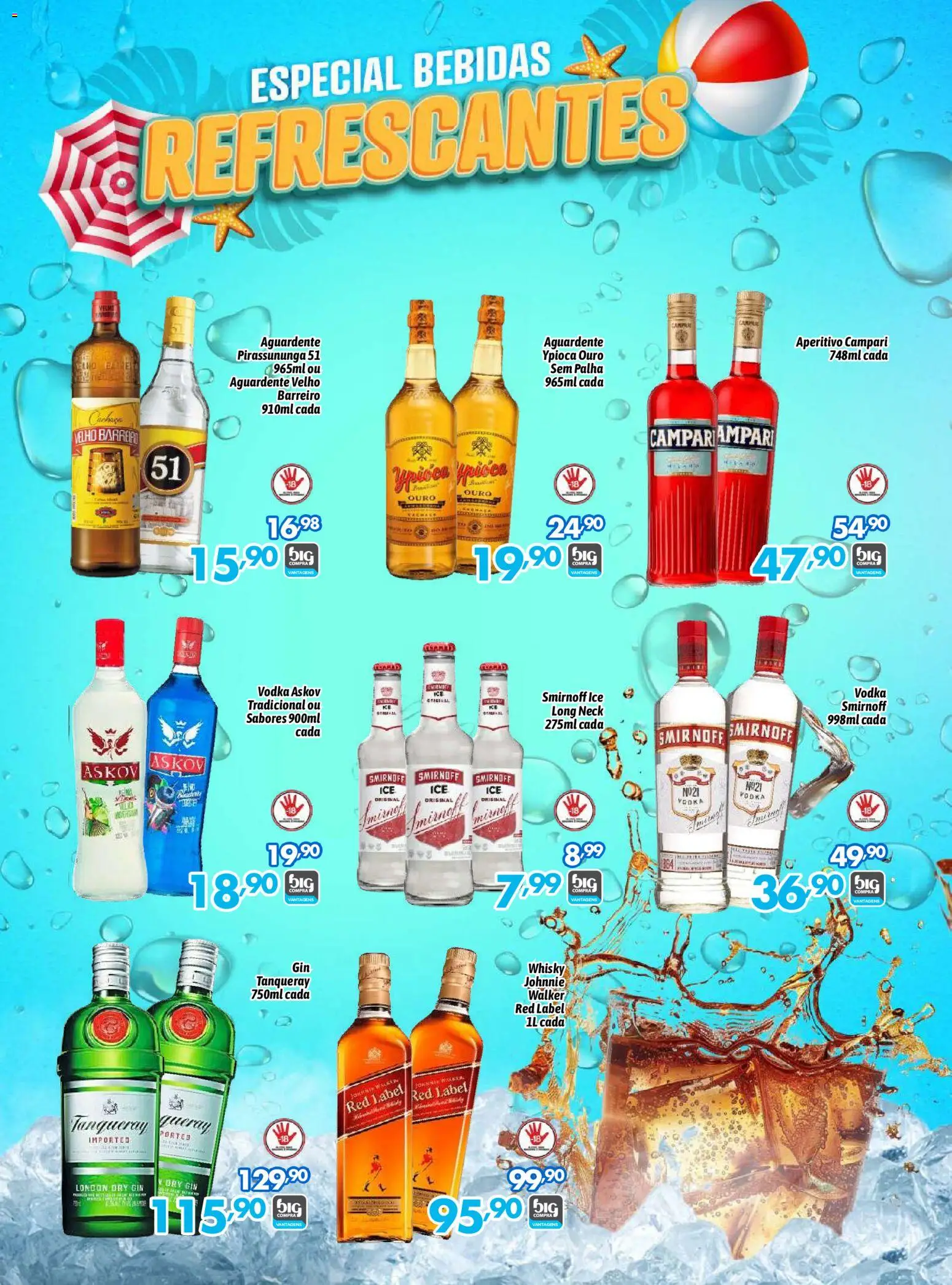 Big Compra Folheto - válido de 07.05.2026 | Página: 16 | Produtos: Cachaça, Gin, Vodka, Campari