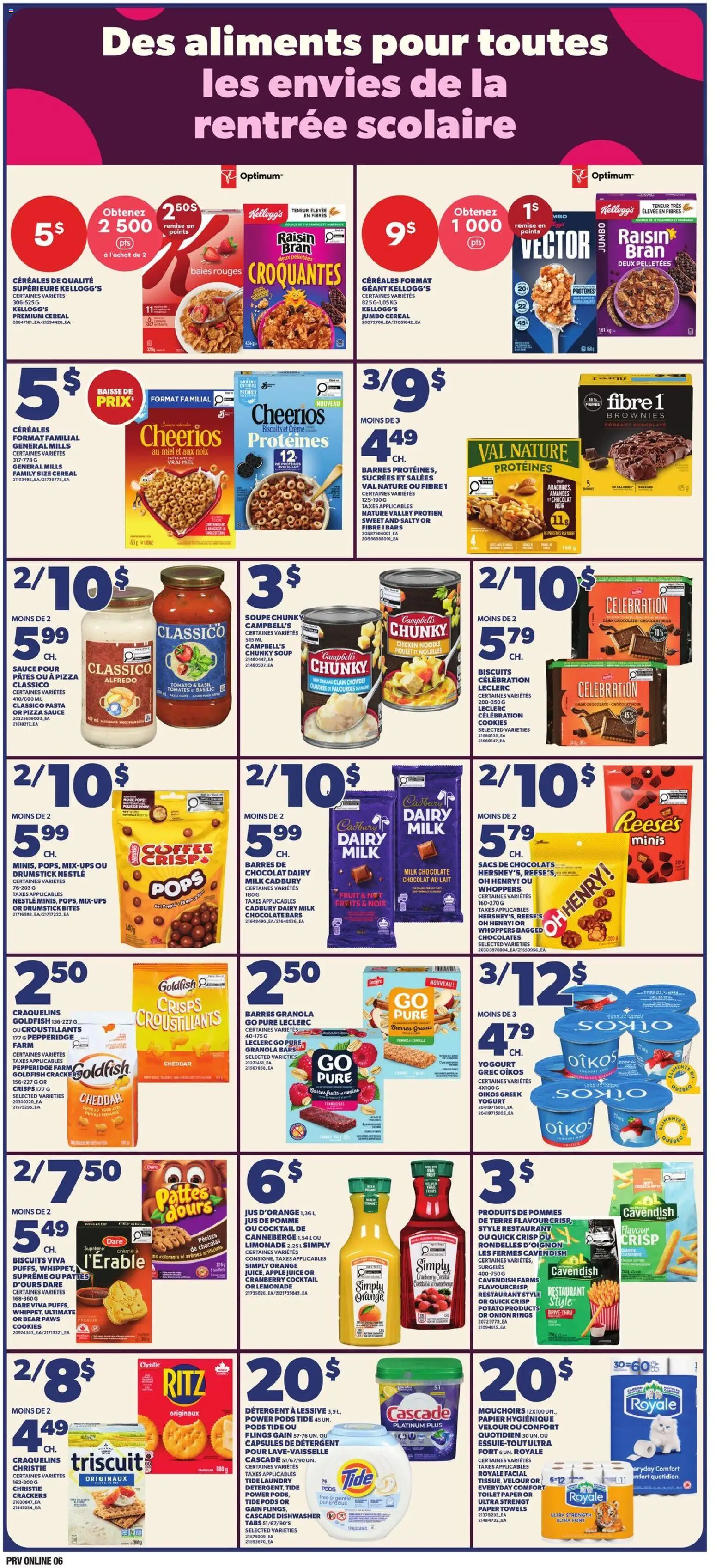 Provigo flyer valid from Sep 3, 2026 | Page: 6 | Products: Apple juice, Towels, Yogurt, Chicken