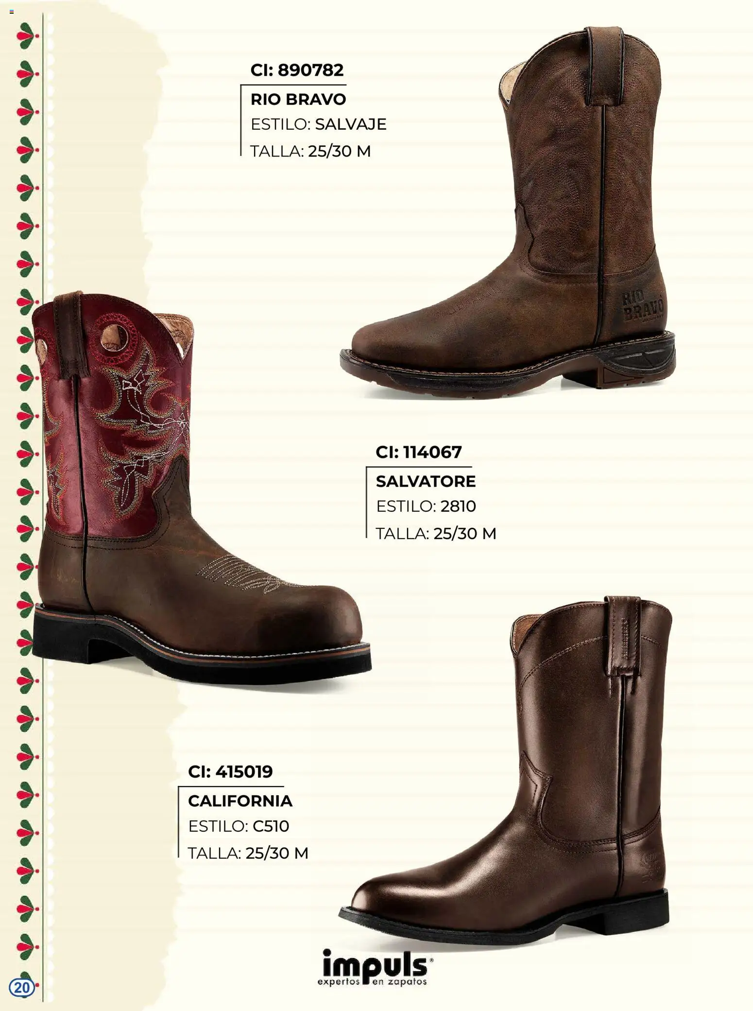 Nuevas ofertas de Impuls válidas en toda la República Mexicana desde el 27/08/2026. ¡Encuentra las mejores ofertas en Impuls catálogo Botas! | Página: 20 | Productos: Zapatos