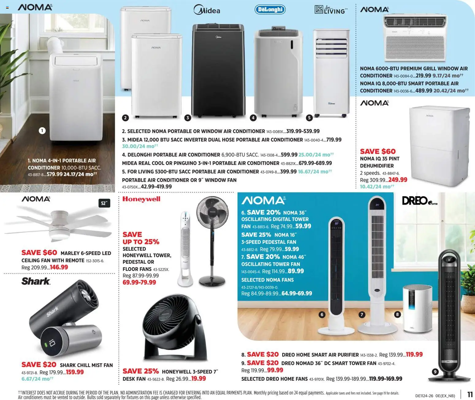 Canadian Tire flyer valid from 11.06.2026 | Page: 11 | Products: Grill, Fan, Air purifier, Conditioner