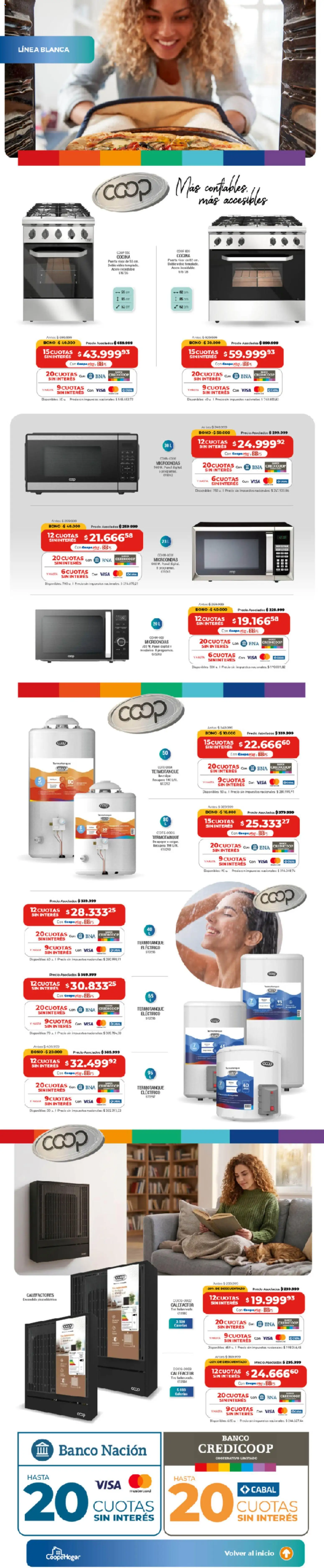 Cooperativa Obrera - Elegí nuestras marcas │ válido desde el 13/08/2026 | Página: 10 | Productos: Cocina, Microondas, Termotanque