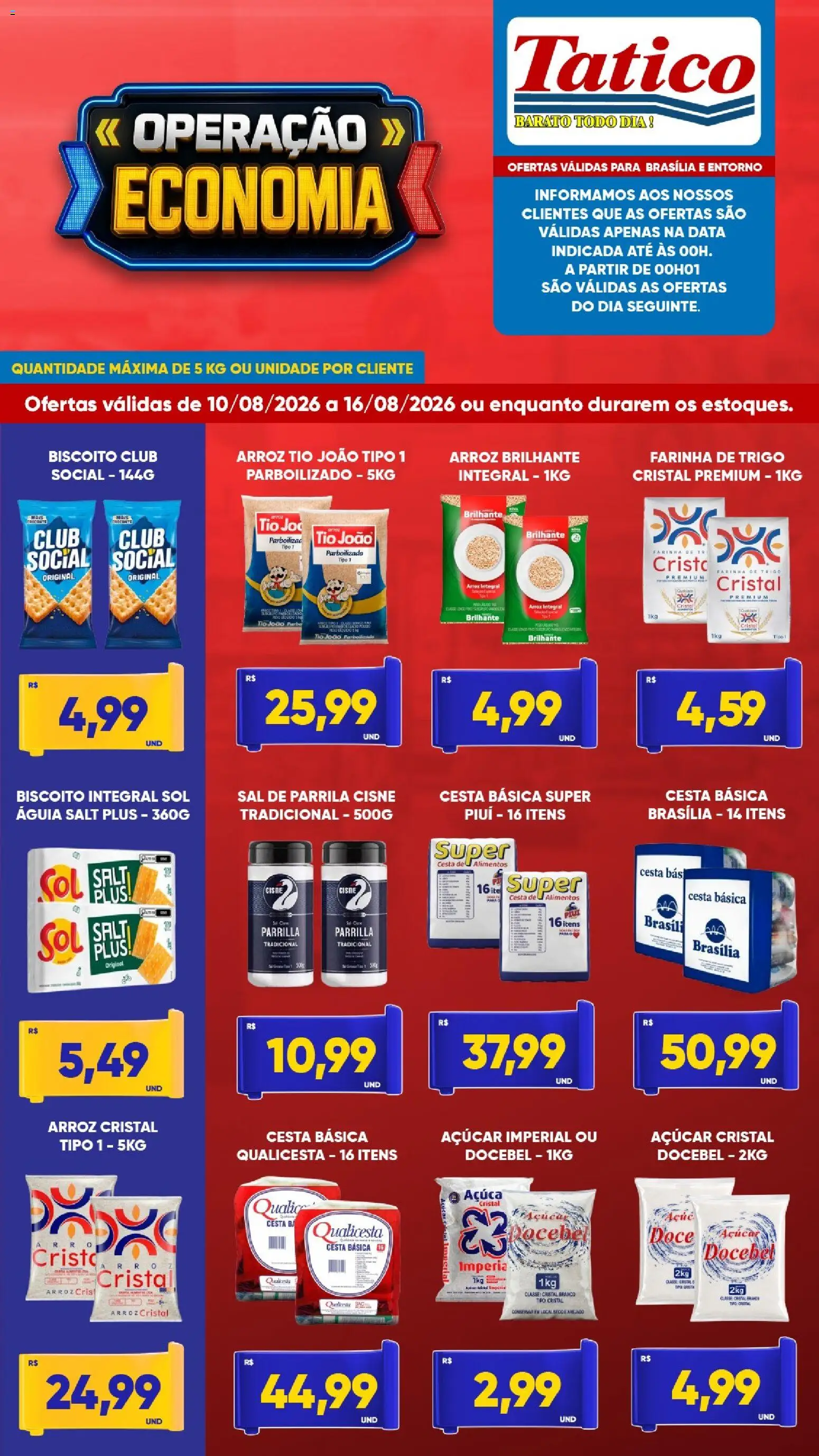 Tatico Folheto - válido de 10/08/2026 | Página: 3 | Produtos: Arroz integral, Farinha de trigo, Cesta, Doce