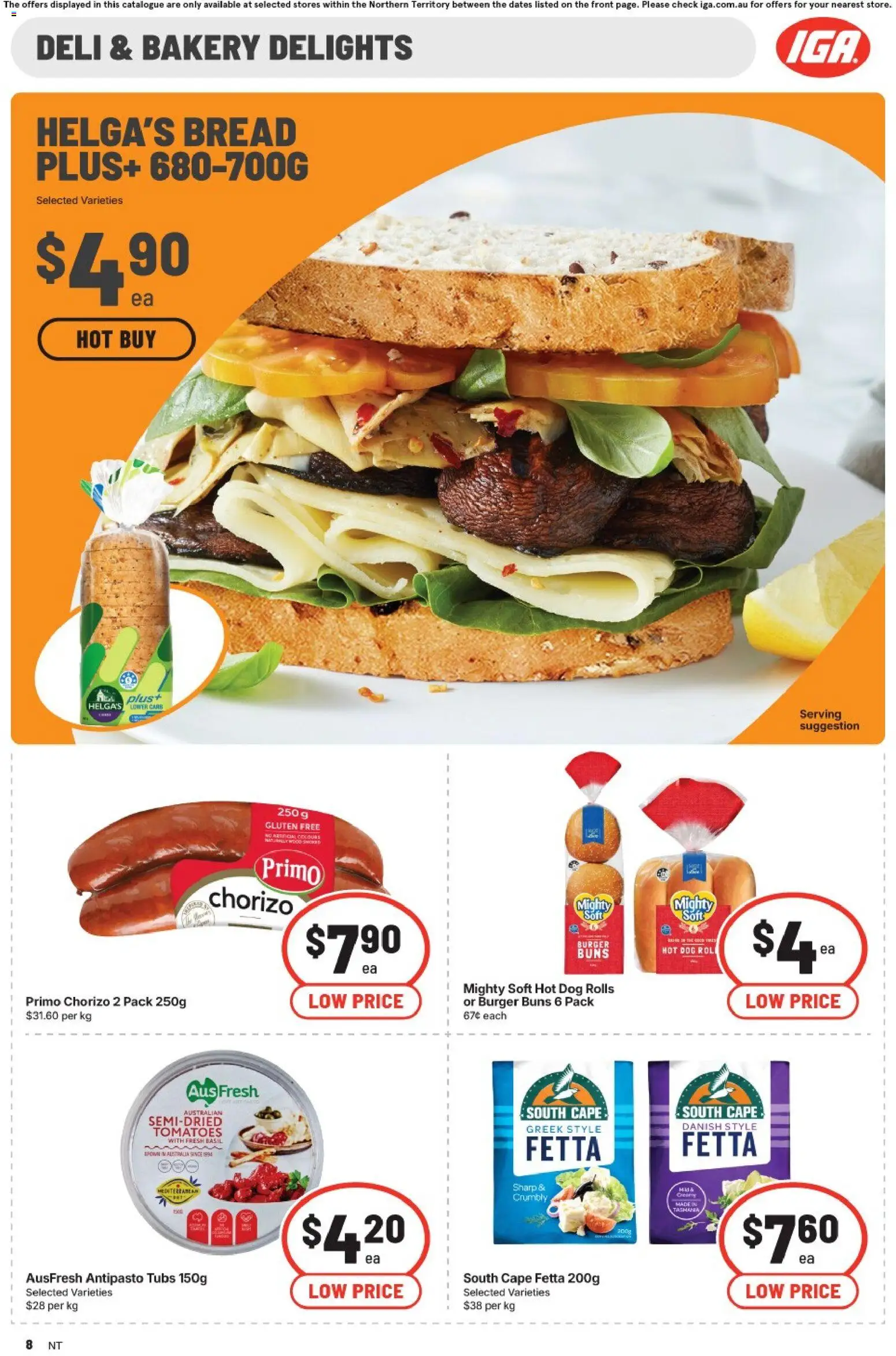 IGA catalogue - valid from 16/09/2026 | Page: 9 | Products: Bread, Tomatoes, Bakery