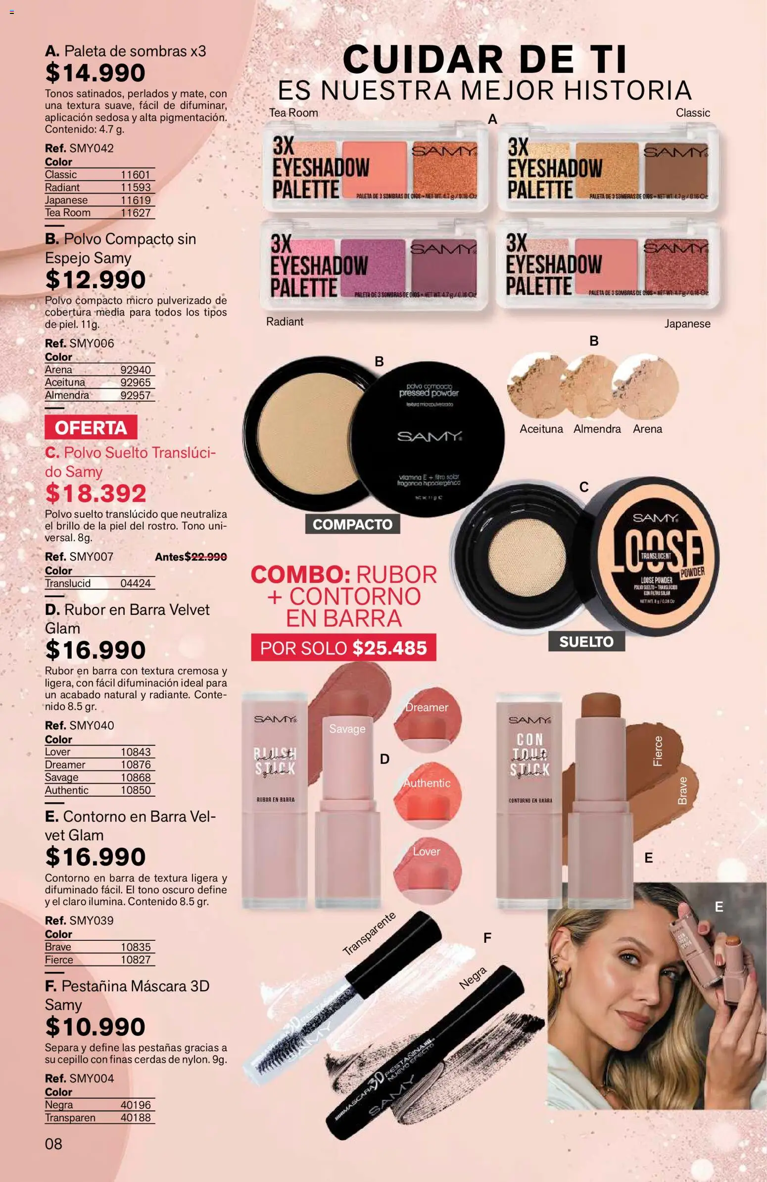Leonisa revista - valida desde el 15/07/2026 | Página: 8 | Productos: Almendra, Rubor, Fragancia, Polvo