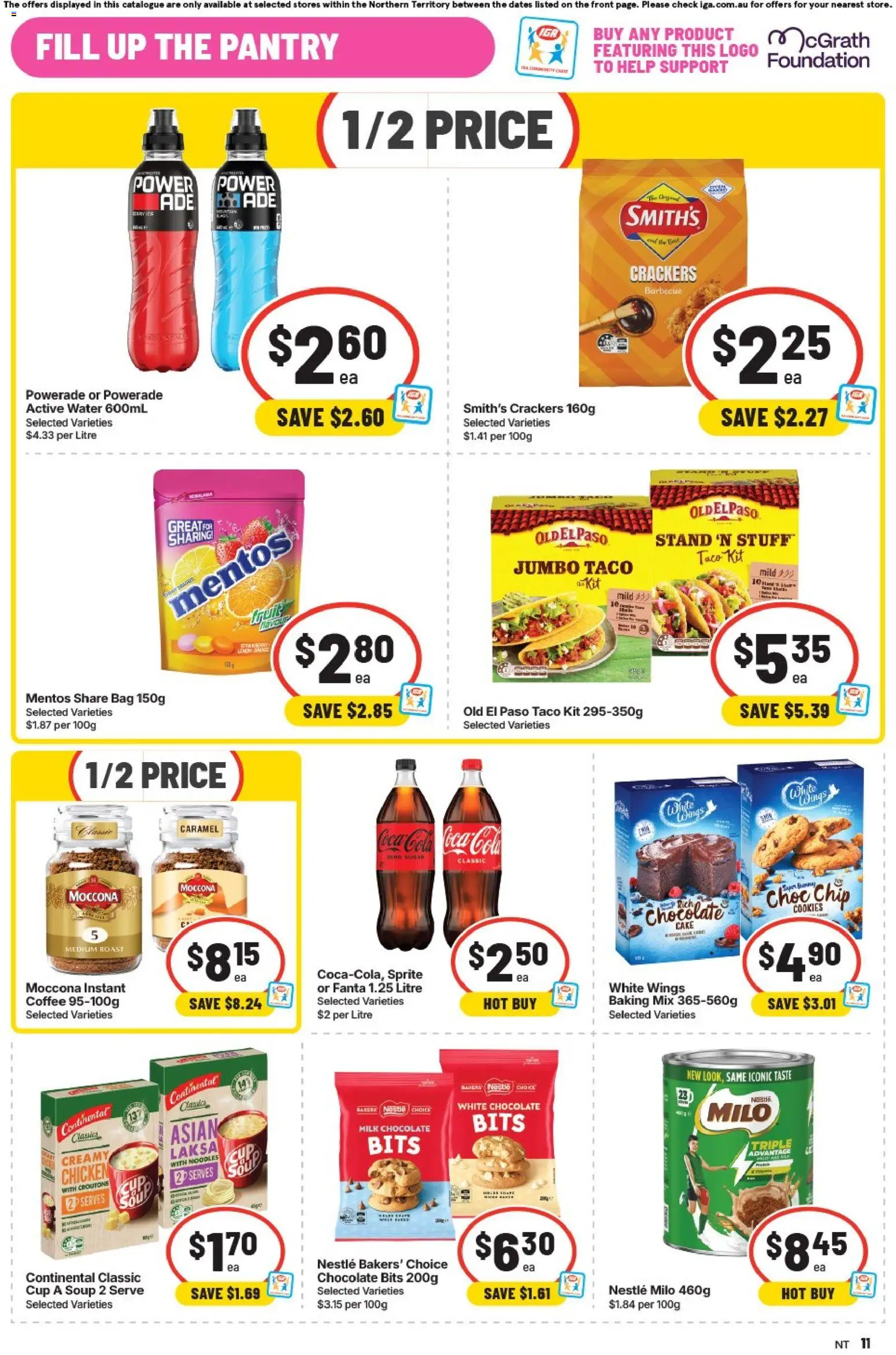 IGA catalogue - valid from 09/09/2026 | Page: 12 | Products: Crackers, Noodles, Coca Cola, Fruit