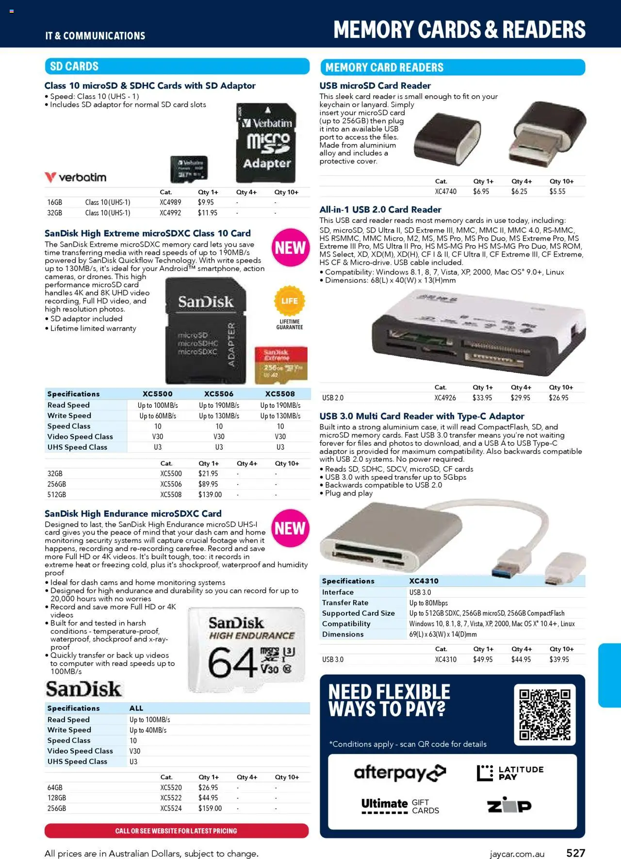 Jaycar catalogue - valid from 09/07/2025 | Page: 527 | Products: Adaptor, Cable, Memory card, Video