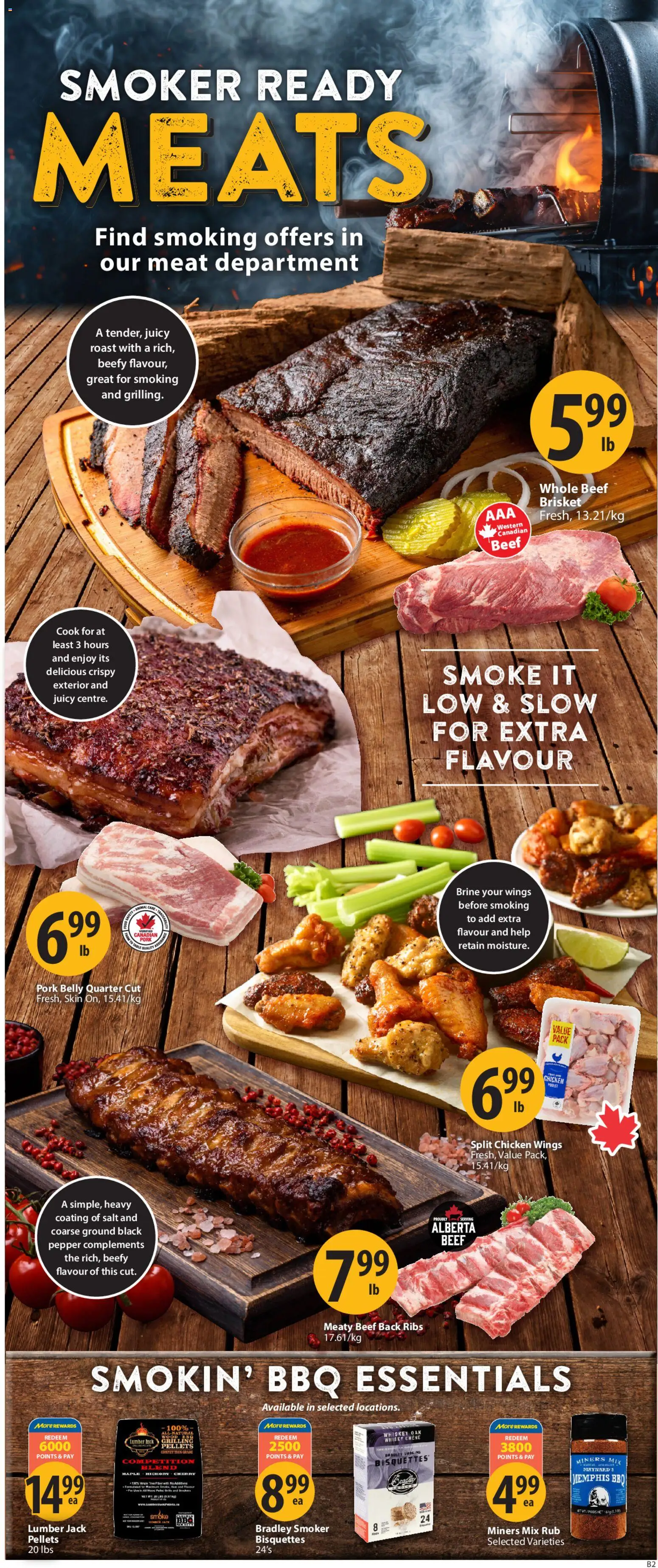 Save on foods flyer valid from 07.05.2026 | Page: 10 | Products: Beef, Whiskey, Table, Pork