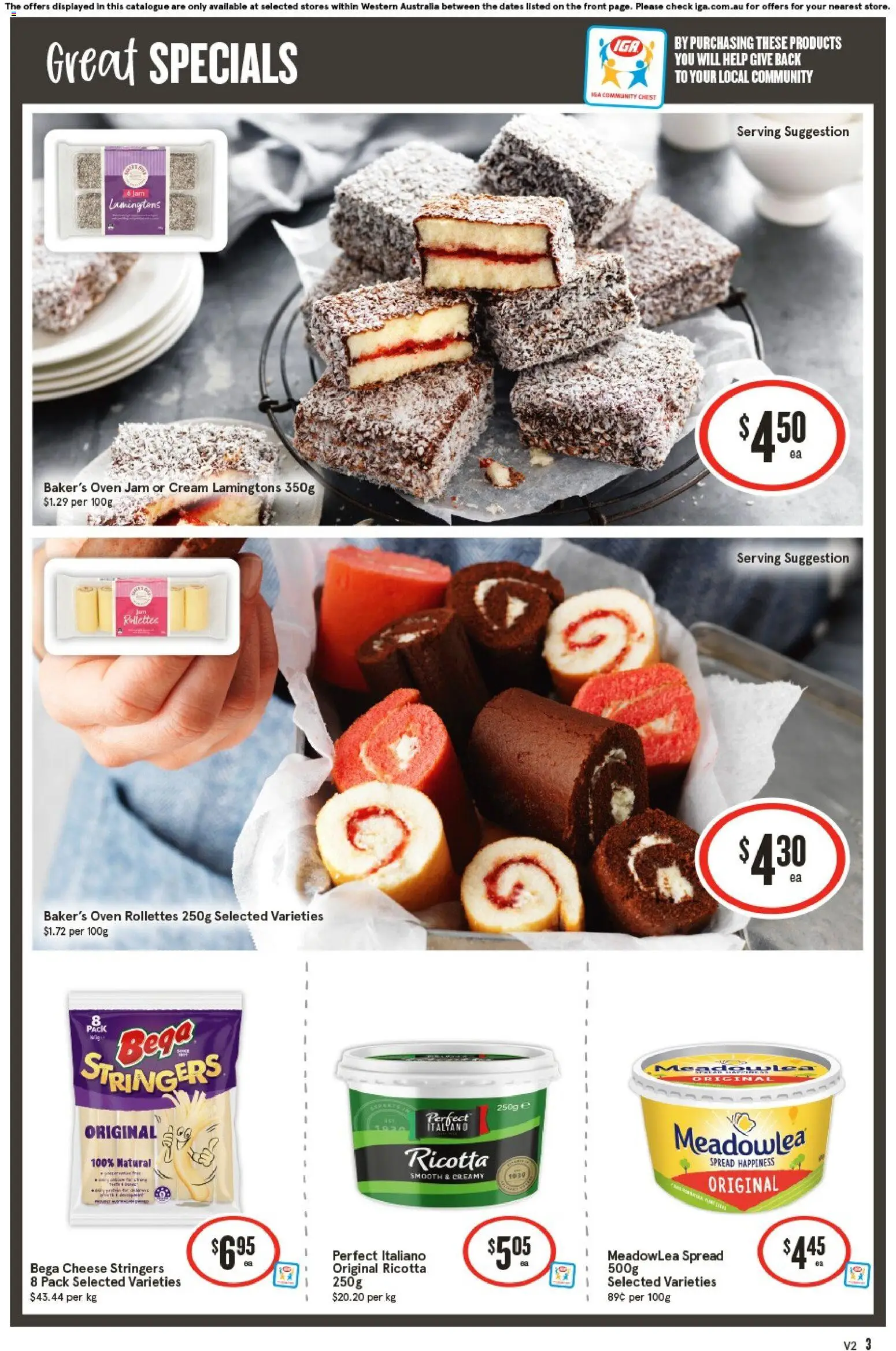 IGA catalogue - valid from 17.06.2026 | Page: 4 | Products: Cheese, Cream, Lamingtons, Oven