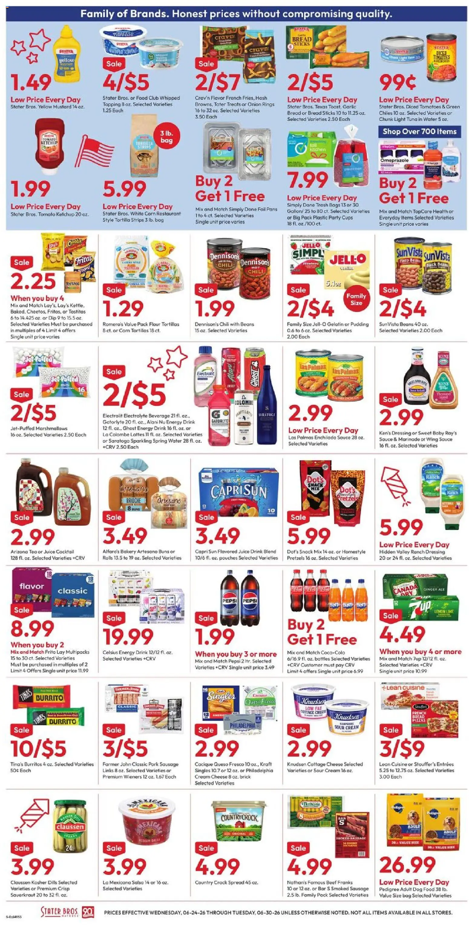 Stater Bros Weekly Ad - valid from 06/24/2026 | Page: 5 | Products: Bakery, Beef, Garlic, Bag