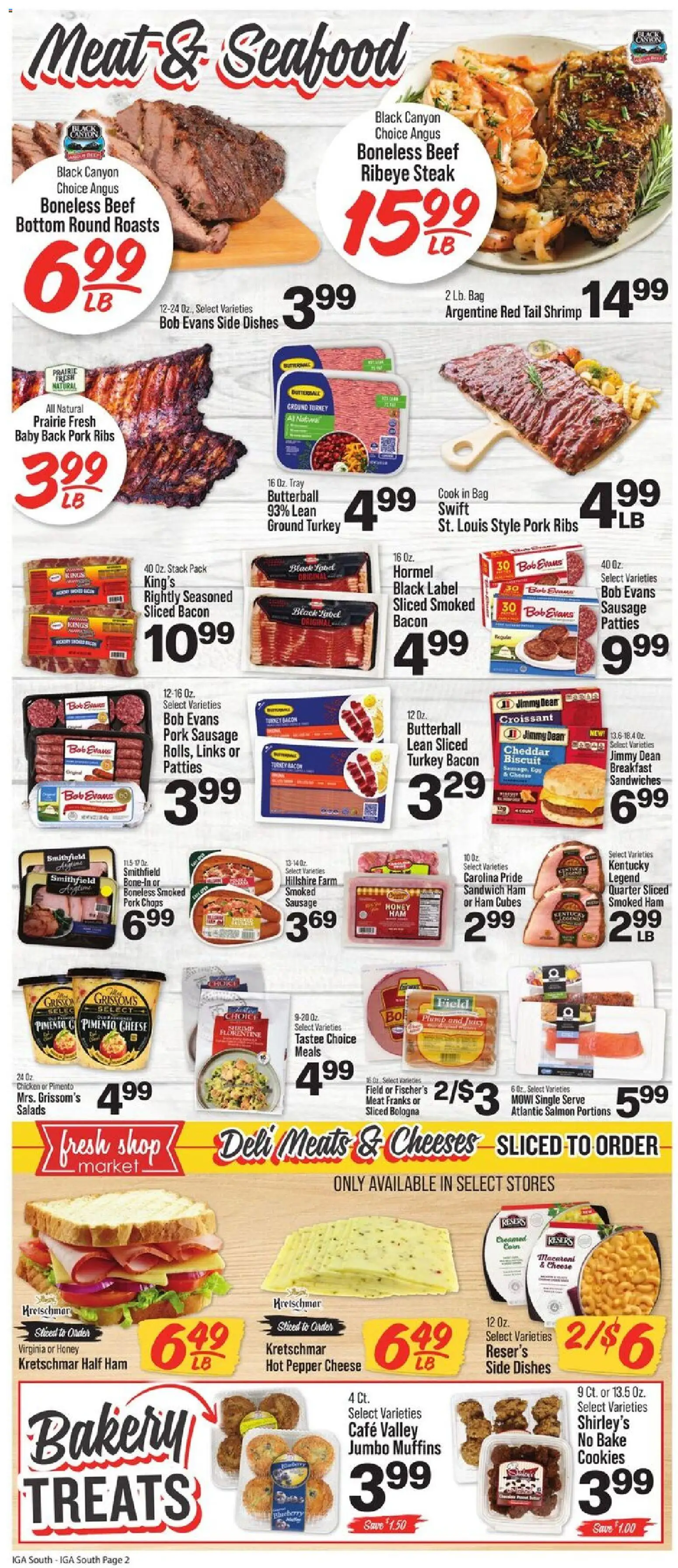 IGA Weekly Ad - valid from 07/22/2026 | Page: 4 | Products: Cookies, Sauce, Seafood, Sausage