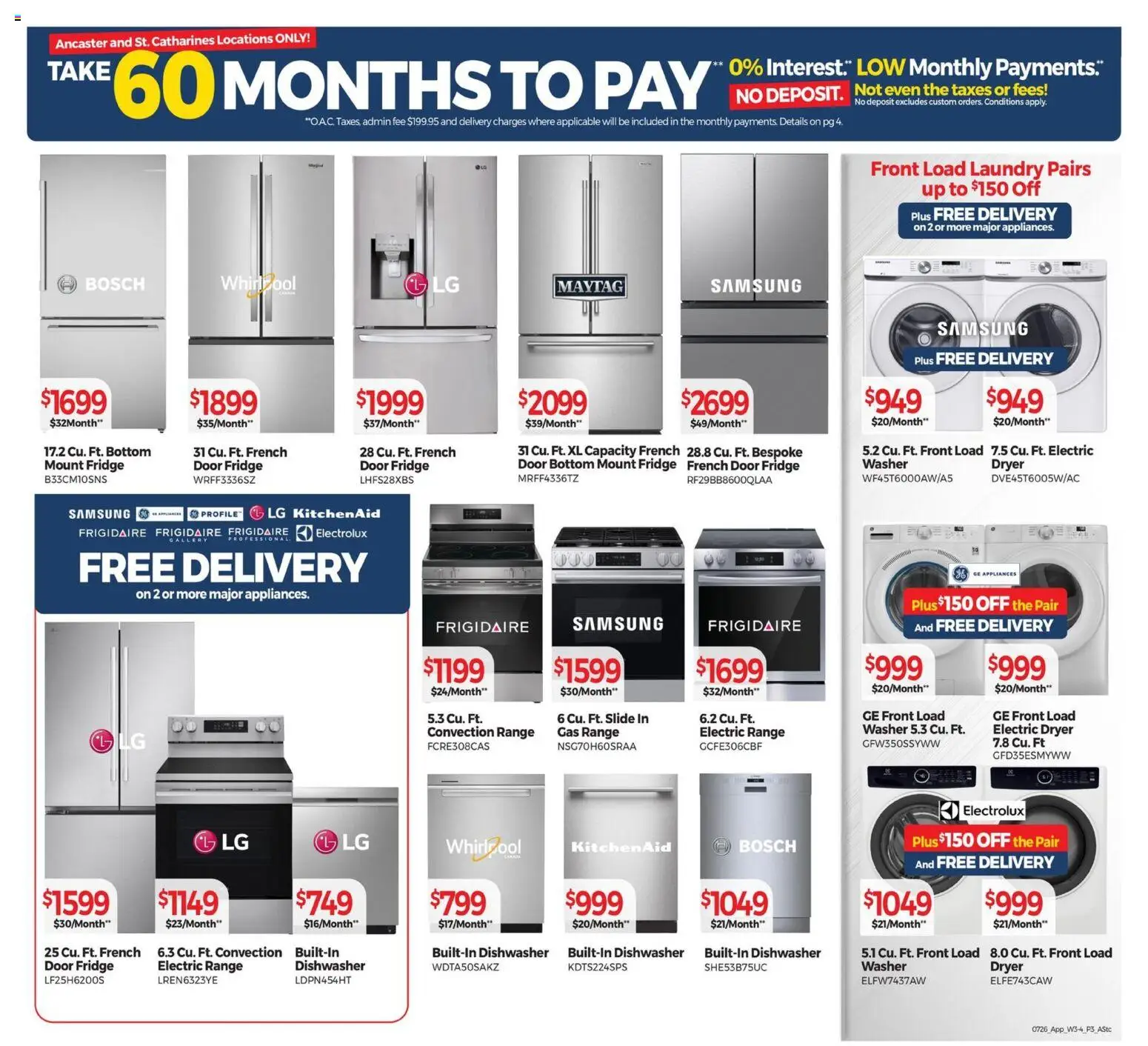Tepperman's flyer valid from Jul 17, 2026 | Page: 11 | Products: Dryer, Dishwasher, Door