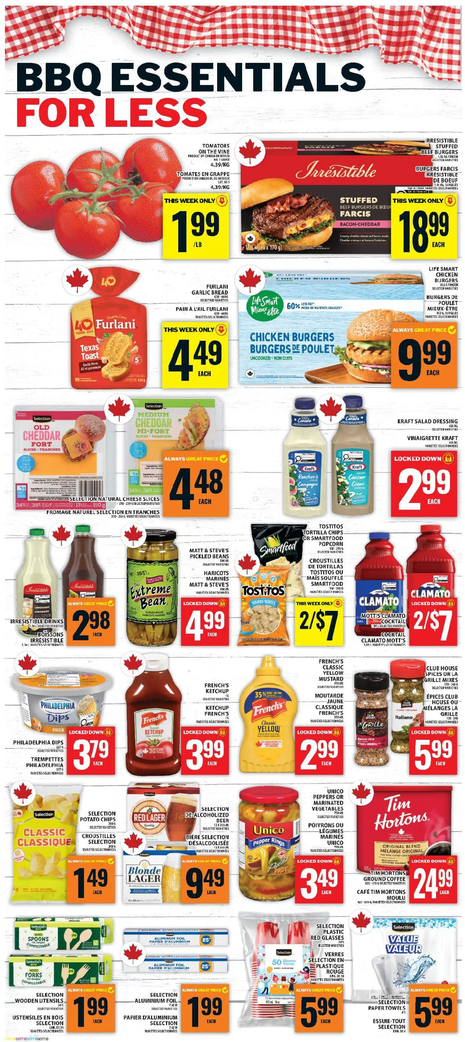 Food Basics flyer valid from 18.06.2026 | Page: 12 | Products: Beef, Glasses, Salad, Chicken