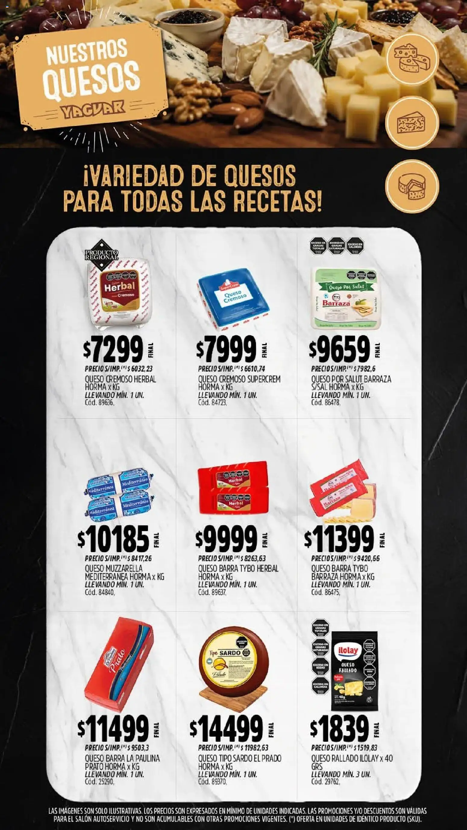 Yaguar - Oferta Semanal Neuquen │ válido desde el 24/08/2026 | Página: 6 | Productos: Queso rallado, Muzzarella, Queso